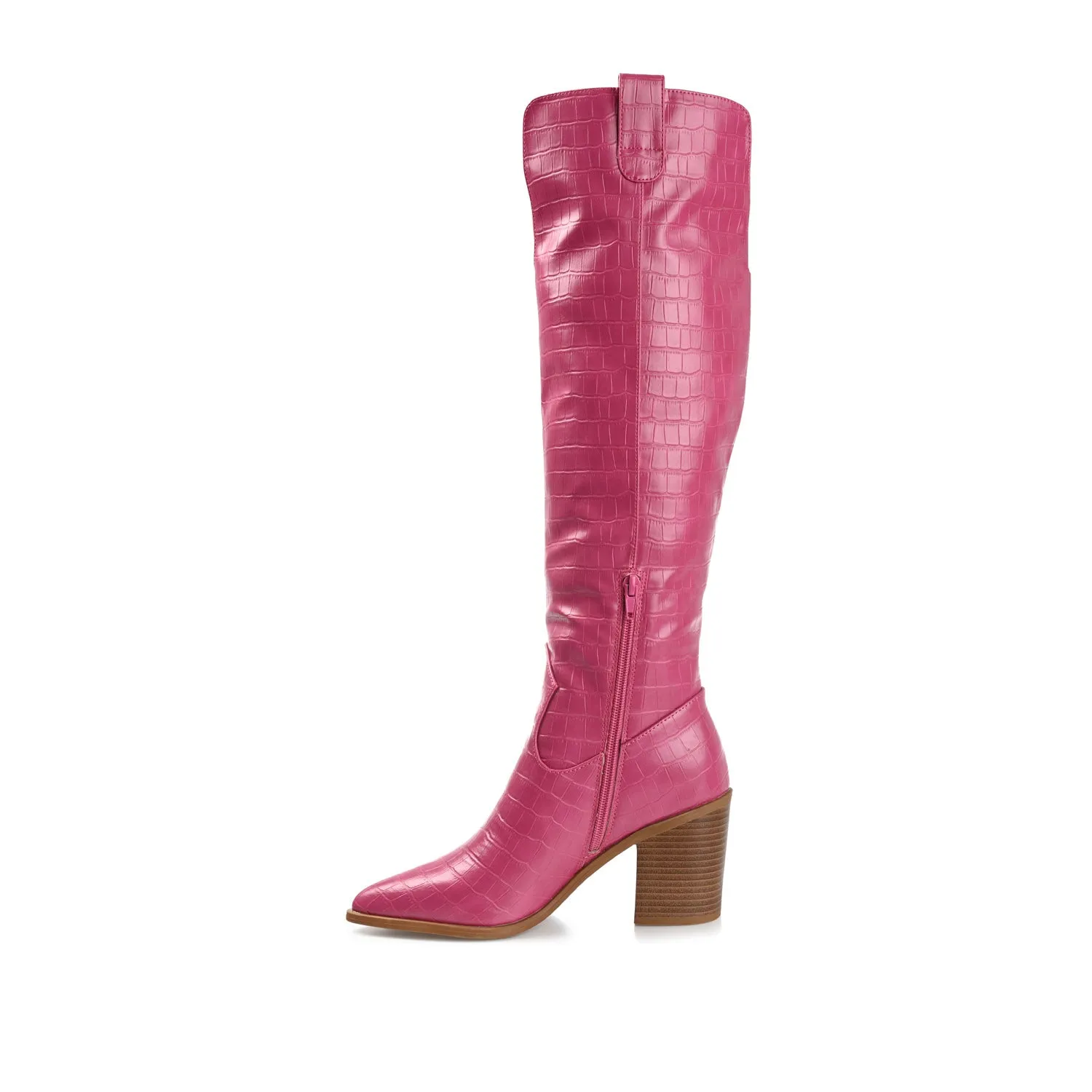 THERESE COWGIRL BOOTS IN CROCO suede touch