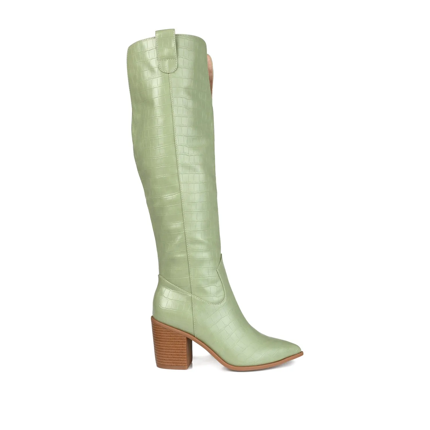THERESE COWGIRL BOOTS IN CROCO suede touch