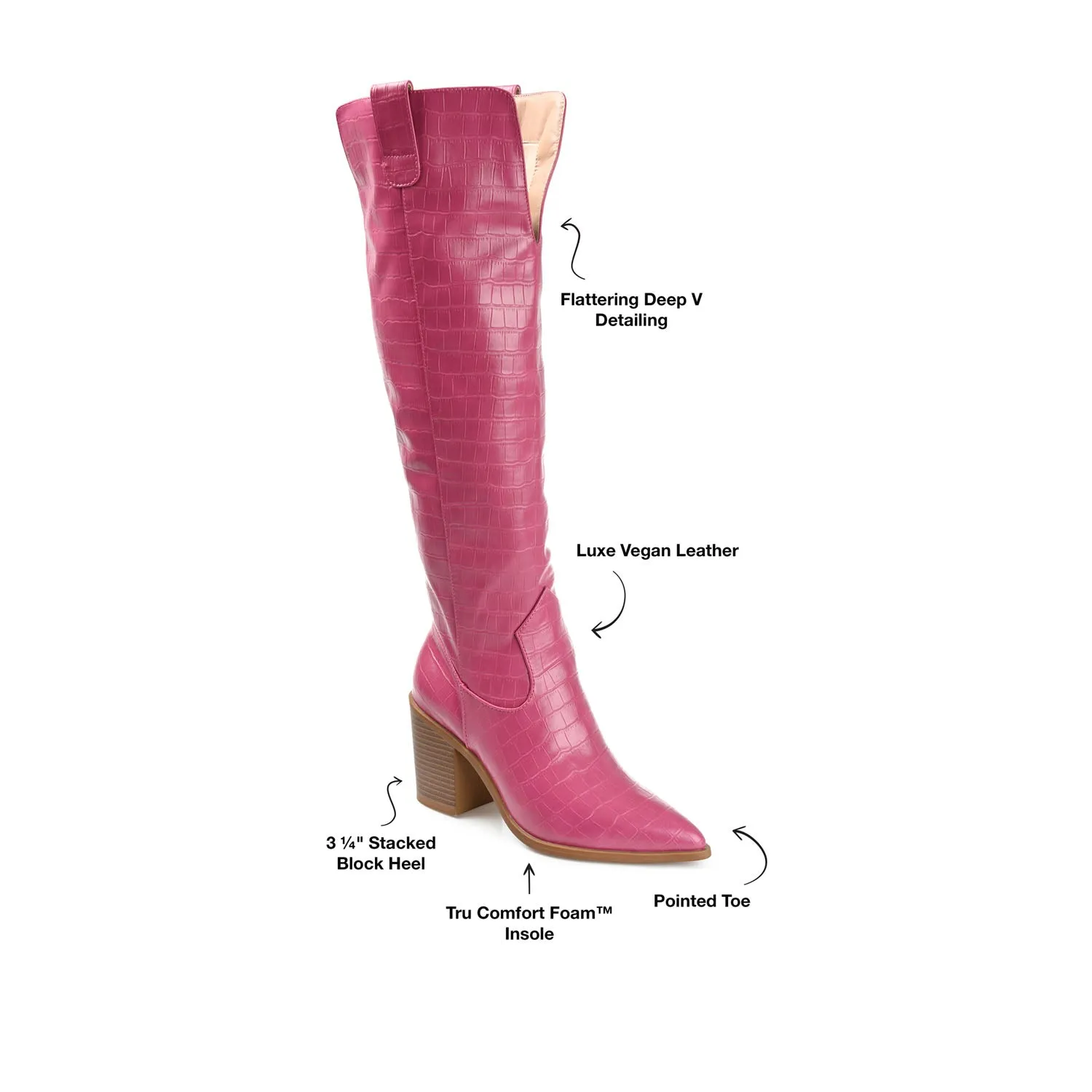 THERESE COWGIRL BOOTS IN CROCO suede touch
