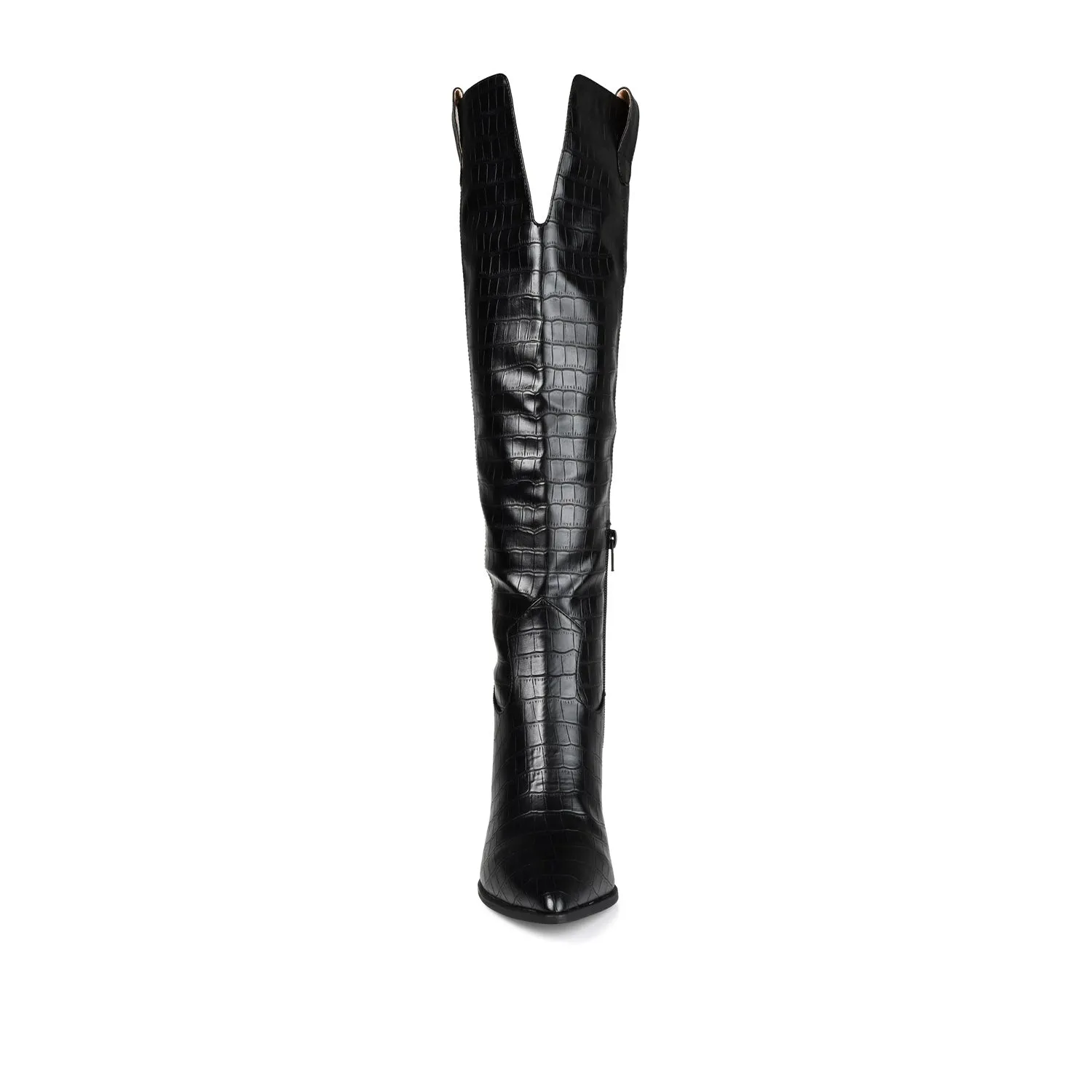 THERESE COWGIRL BOOTS IN CROCO suede touch