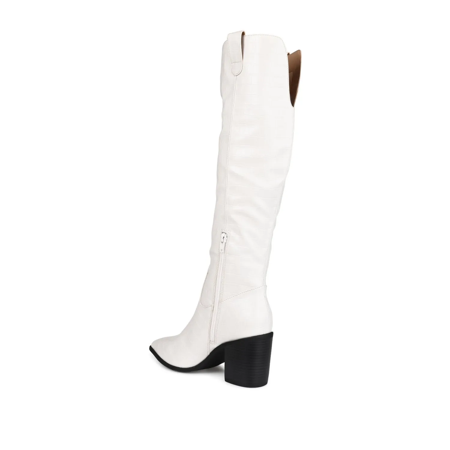 THERESE COWGIRL BOOTS IN CROCO suede touch