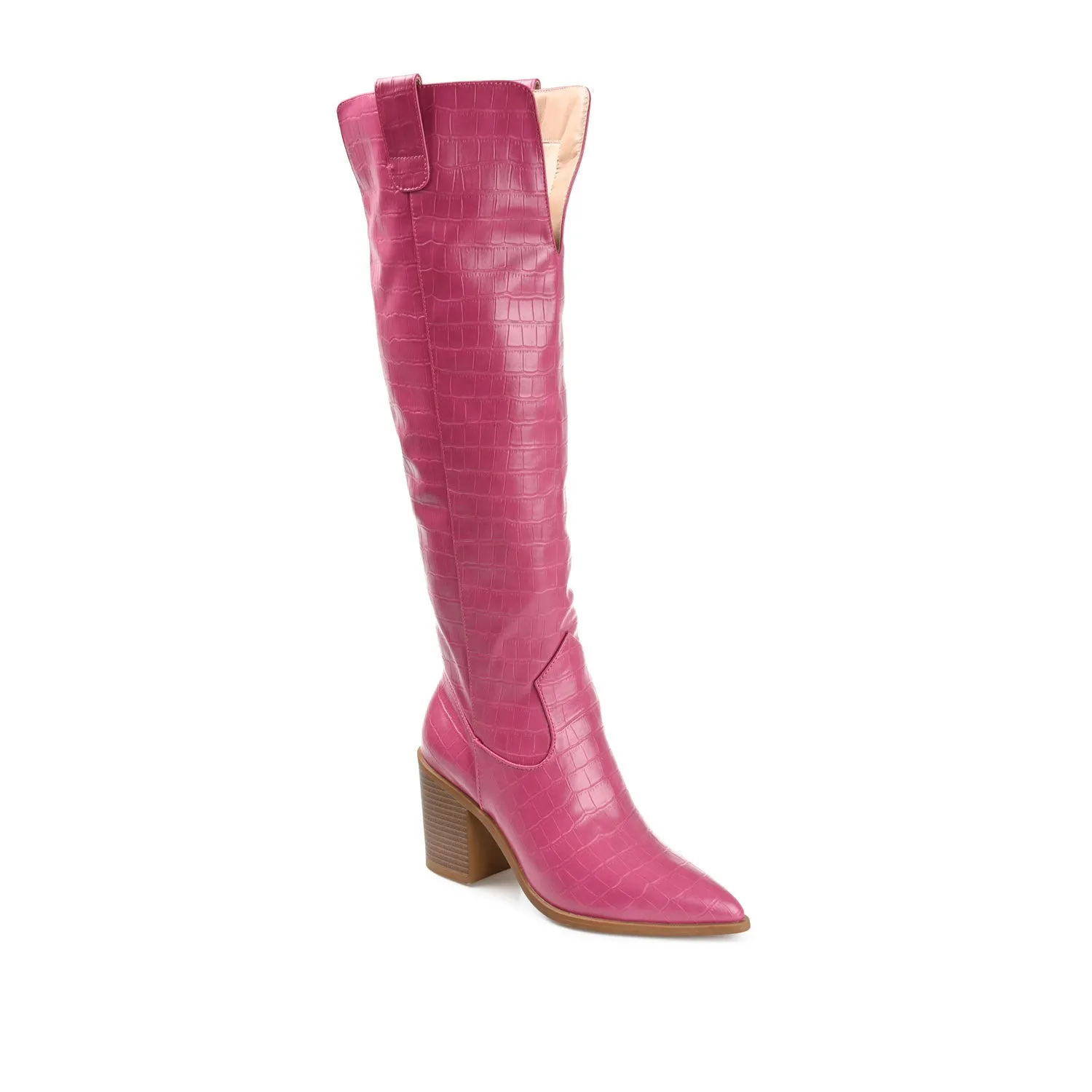 THERESE COWGIRL BOOTS IN CROCO suede touch