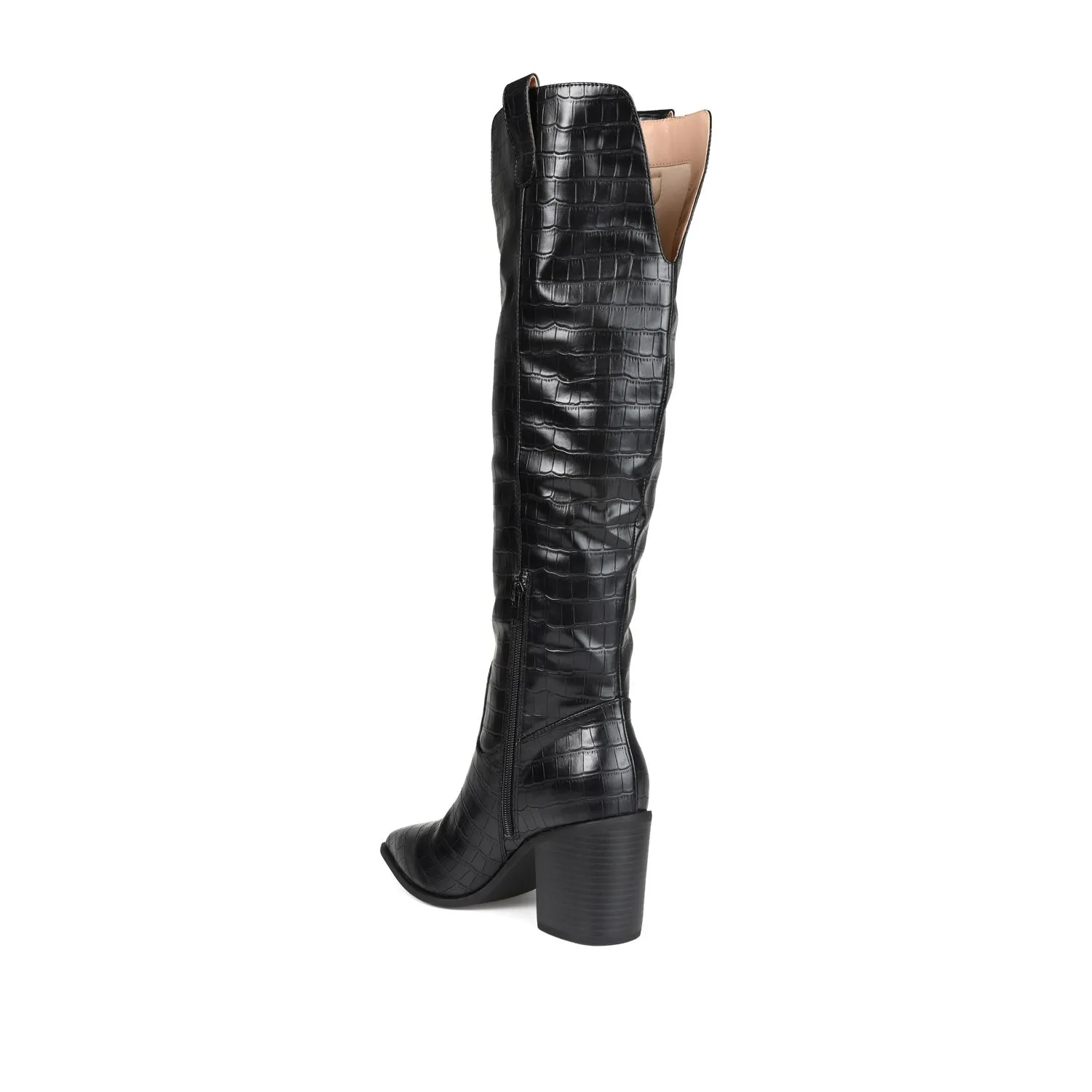 THERESE COWGIRL BOOTS IN CROCO suede touch