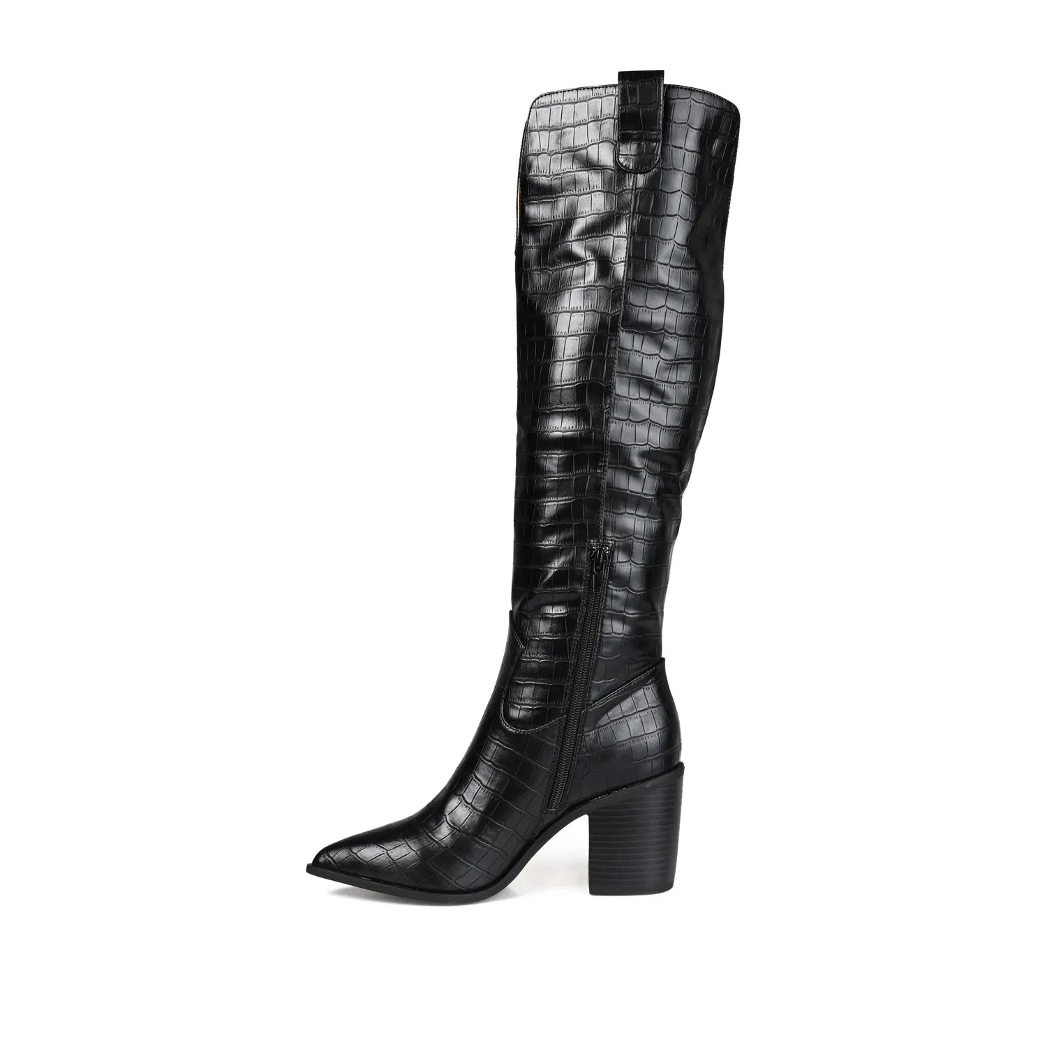 THERESE COWGIRL BOOTS IN CROCO suede touch