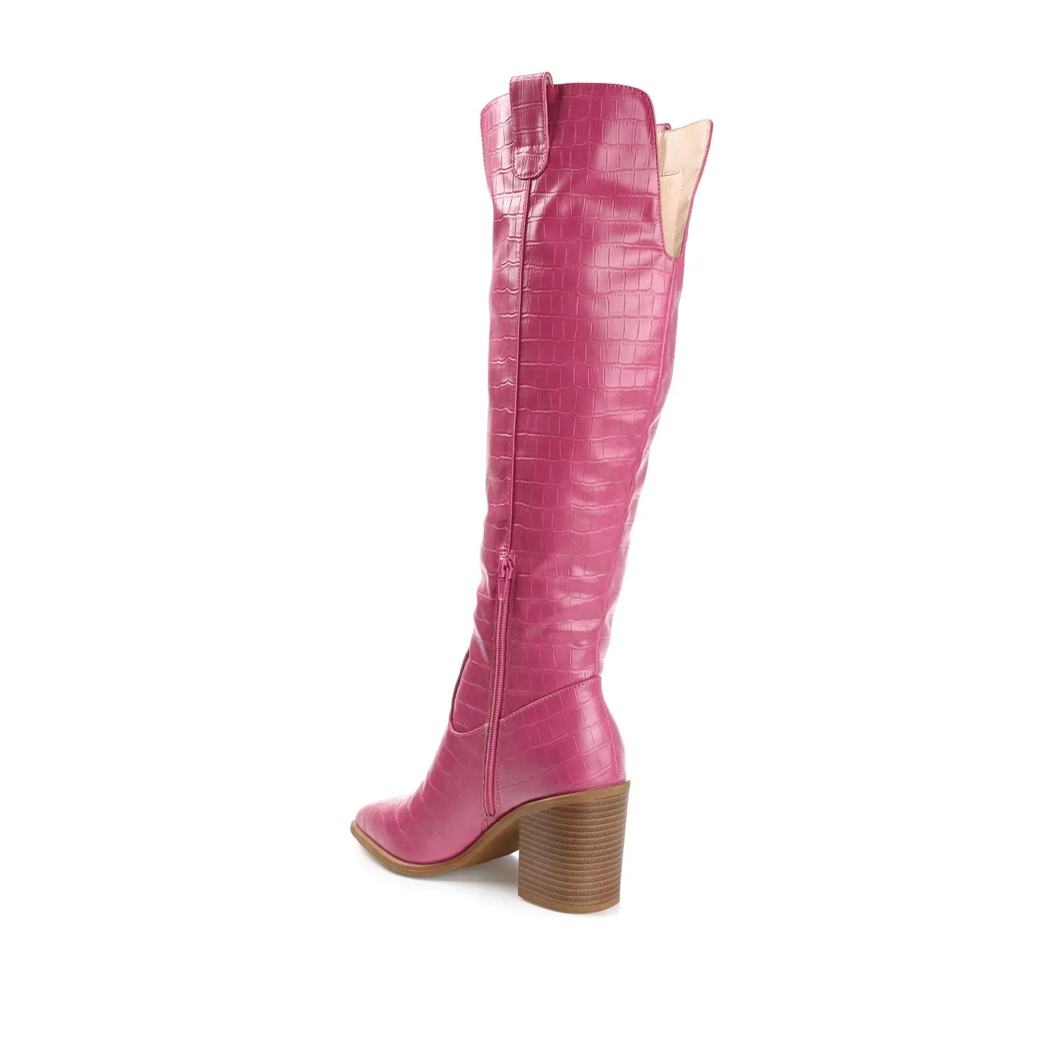 THERESE COWGIRL BOOTS IN CROCO suede touch