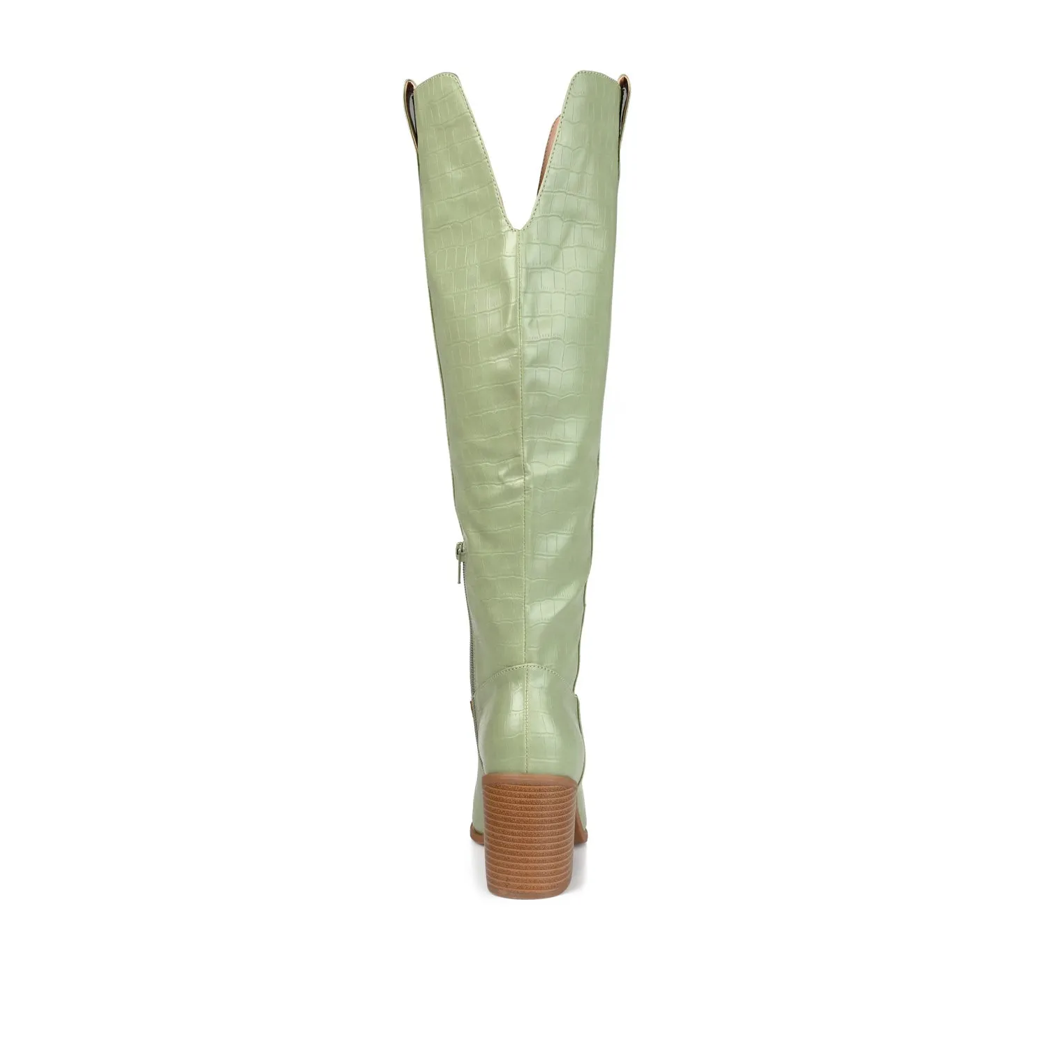 THERESE COWGIRL BOOTS IN CROCO suede touch