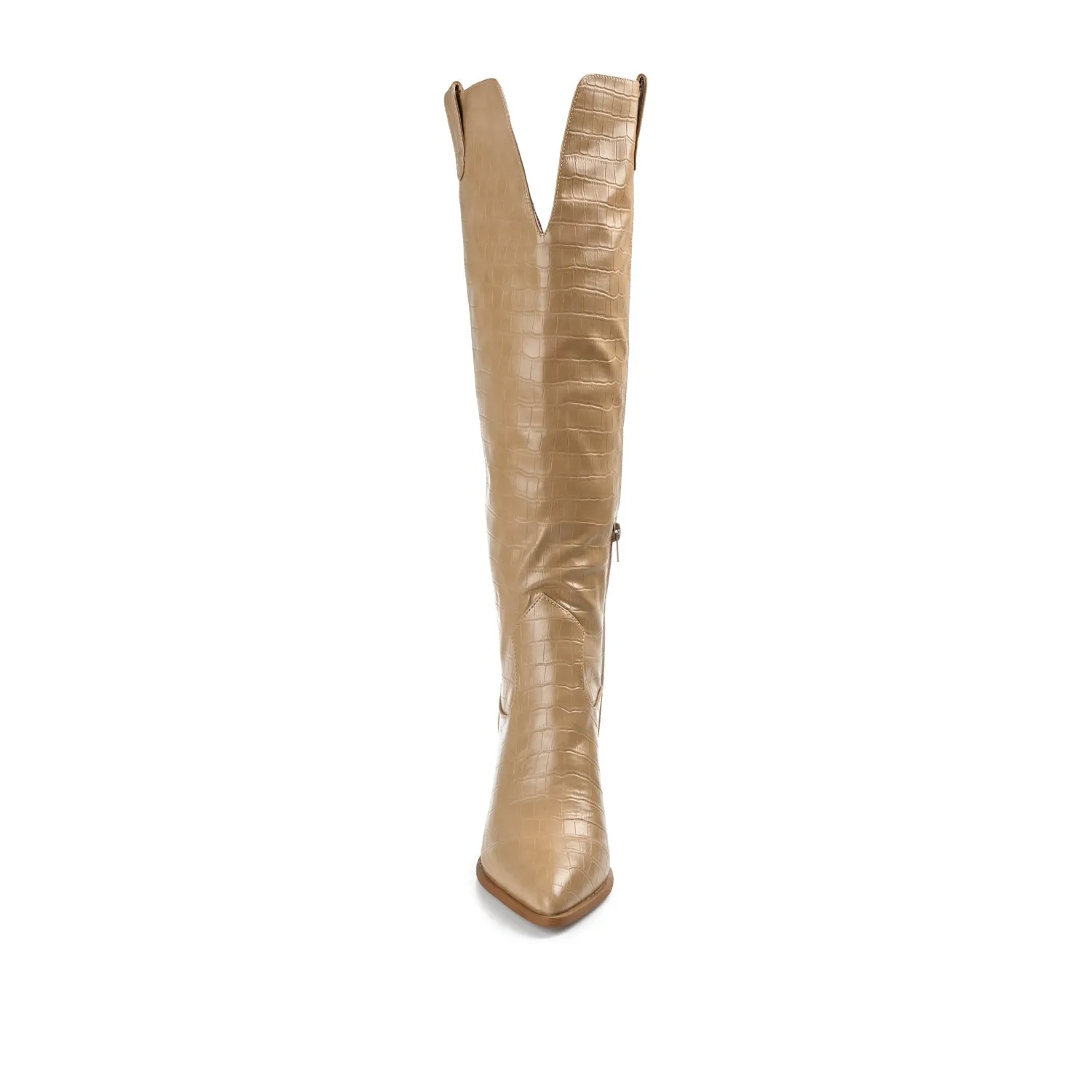 THERESE COWGIRL BOOTS IN CROCO suede touch