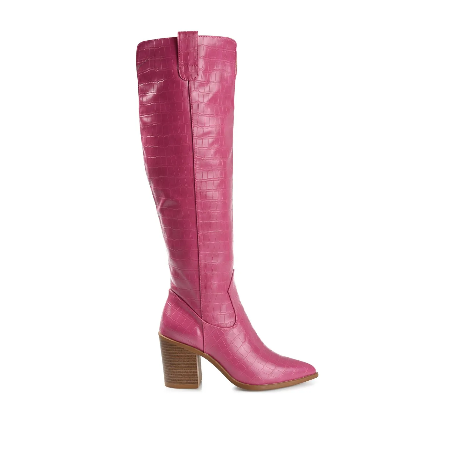 THERESE COWGIRL BOOTS IN CROCO suede touch