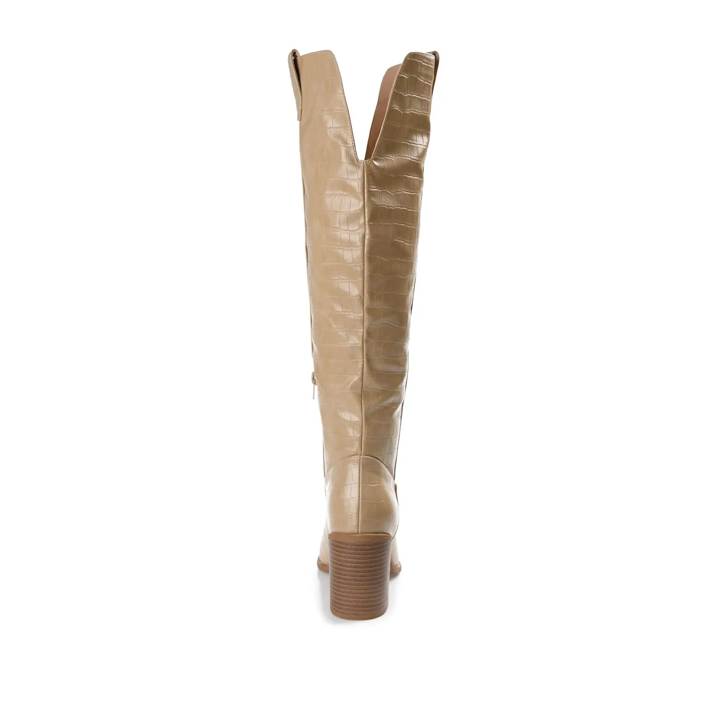 THERESE COWGIRL BOOTS IN CROCO suede touch