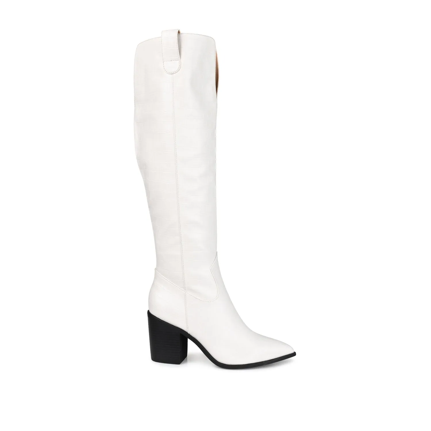 THERESE COWGIRL BOOTS IN CROCO suede touch