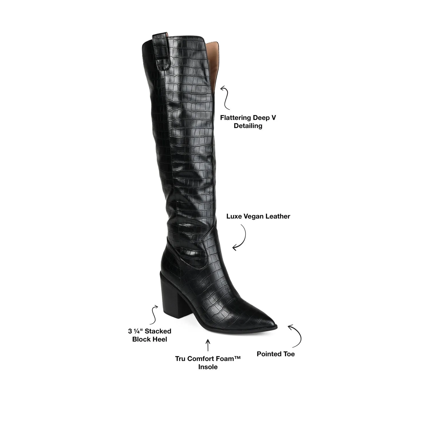 THERESE COWGIRL BOOTS IN CROCO suede touch