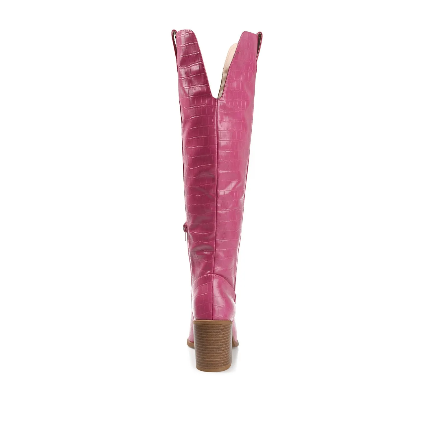 THERESE COWGIRL BOOTS IN CROCO suede touch