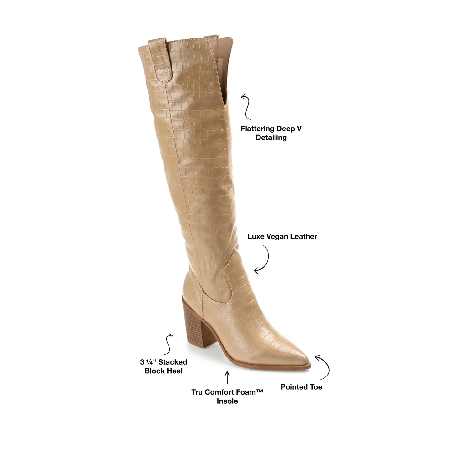 THERESE COWGIRL BOOTS IN CROCO suede touch