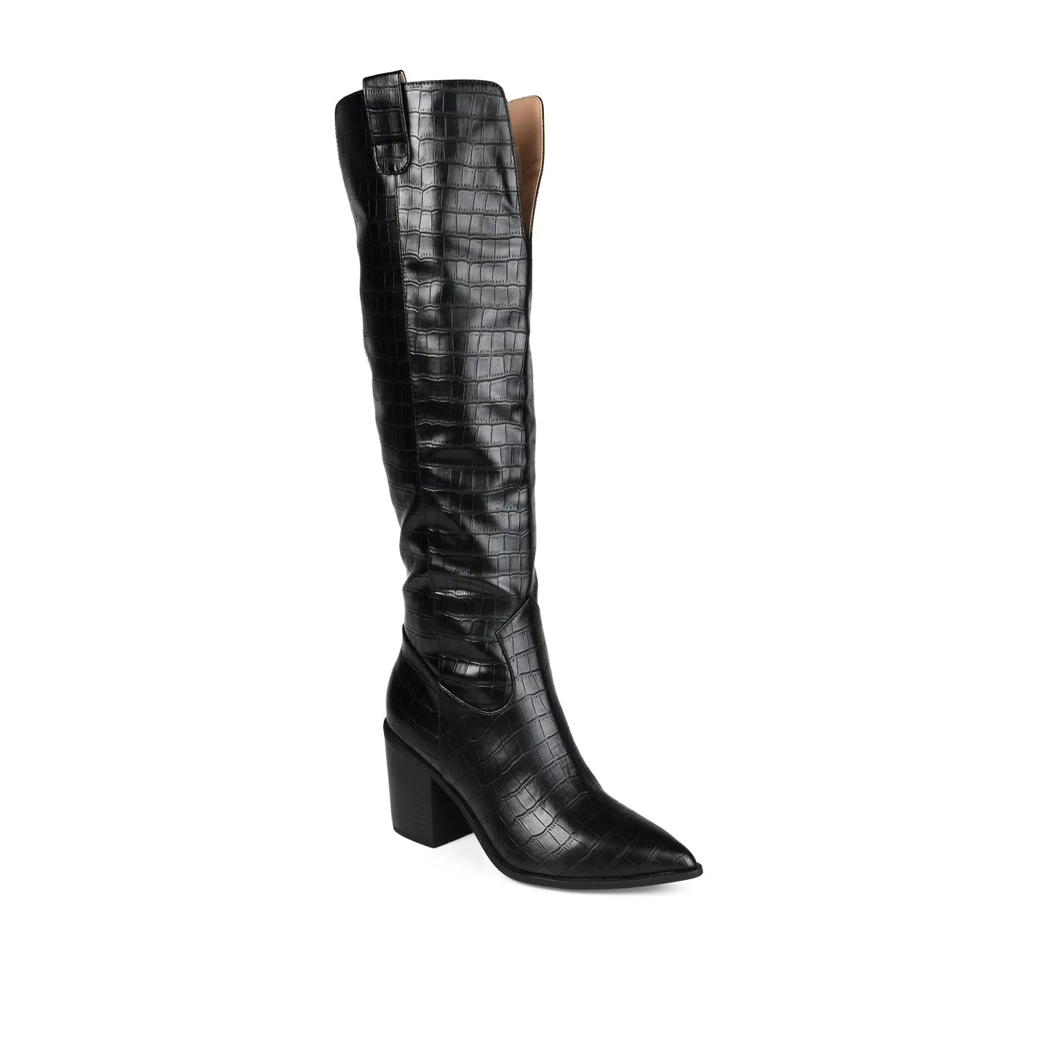 THERESE COWGIRL BOOTS IN CROCO suede touch