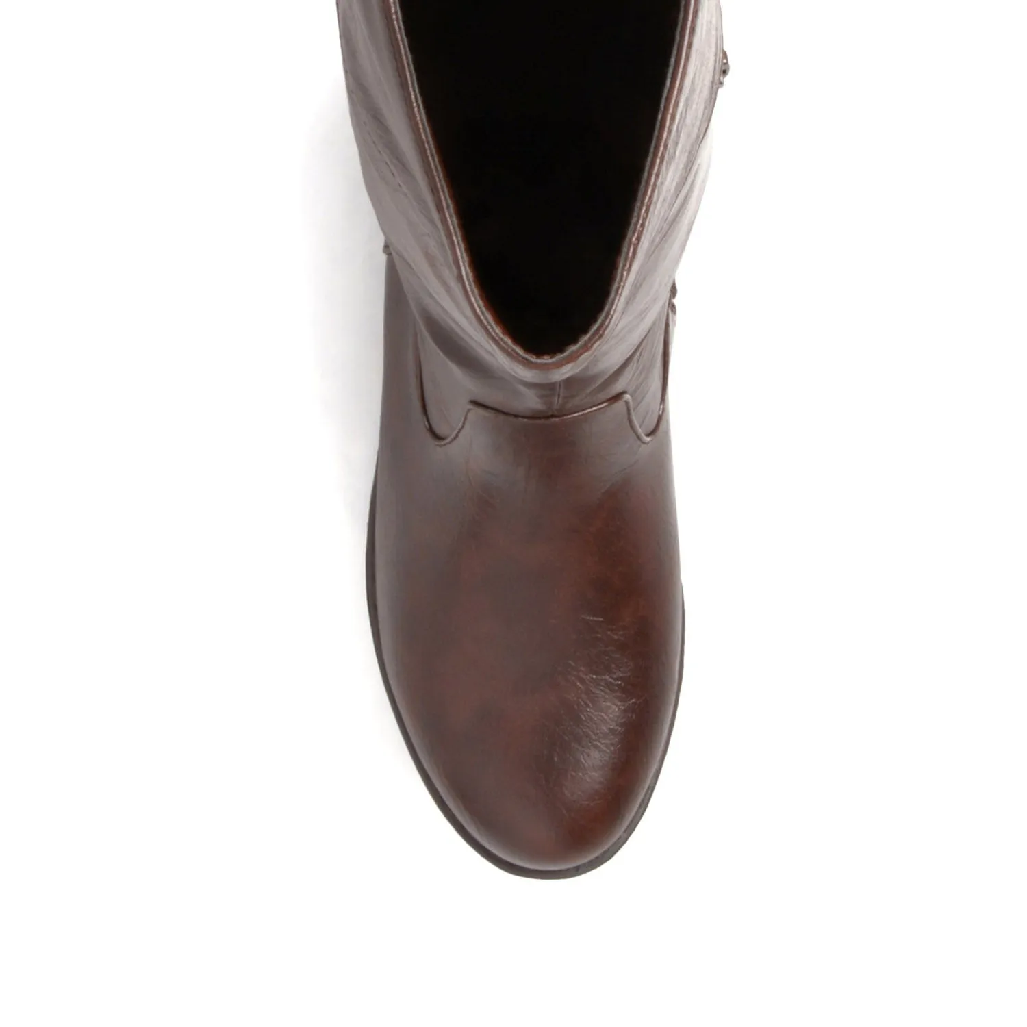 TORI RIDING BOOTS IN FAUX LEATHER night edge