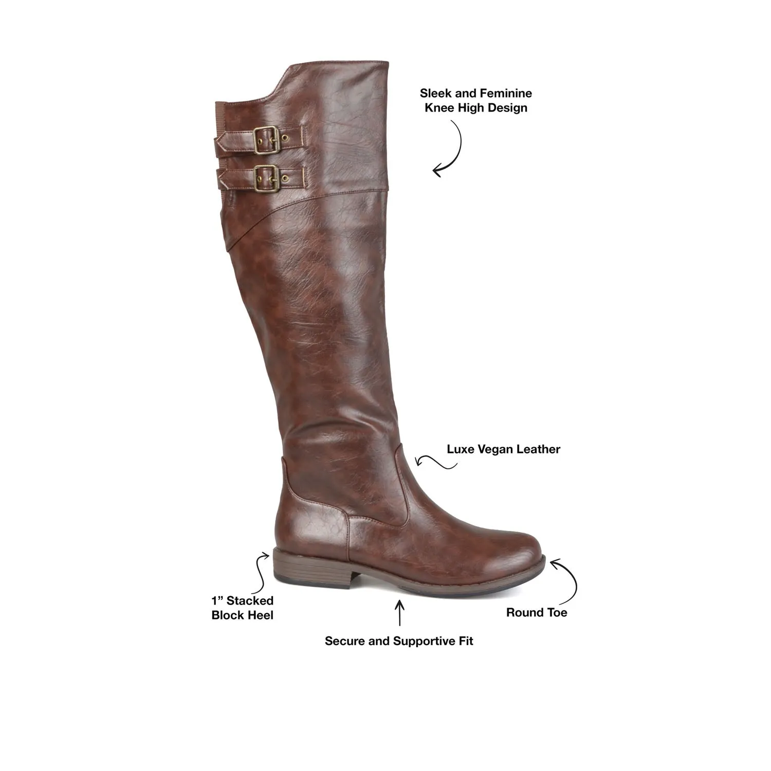 TORI RIDING BOOTS IN FAUX LEATHER night edge