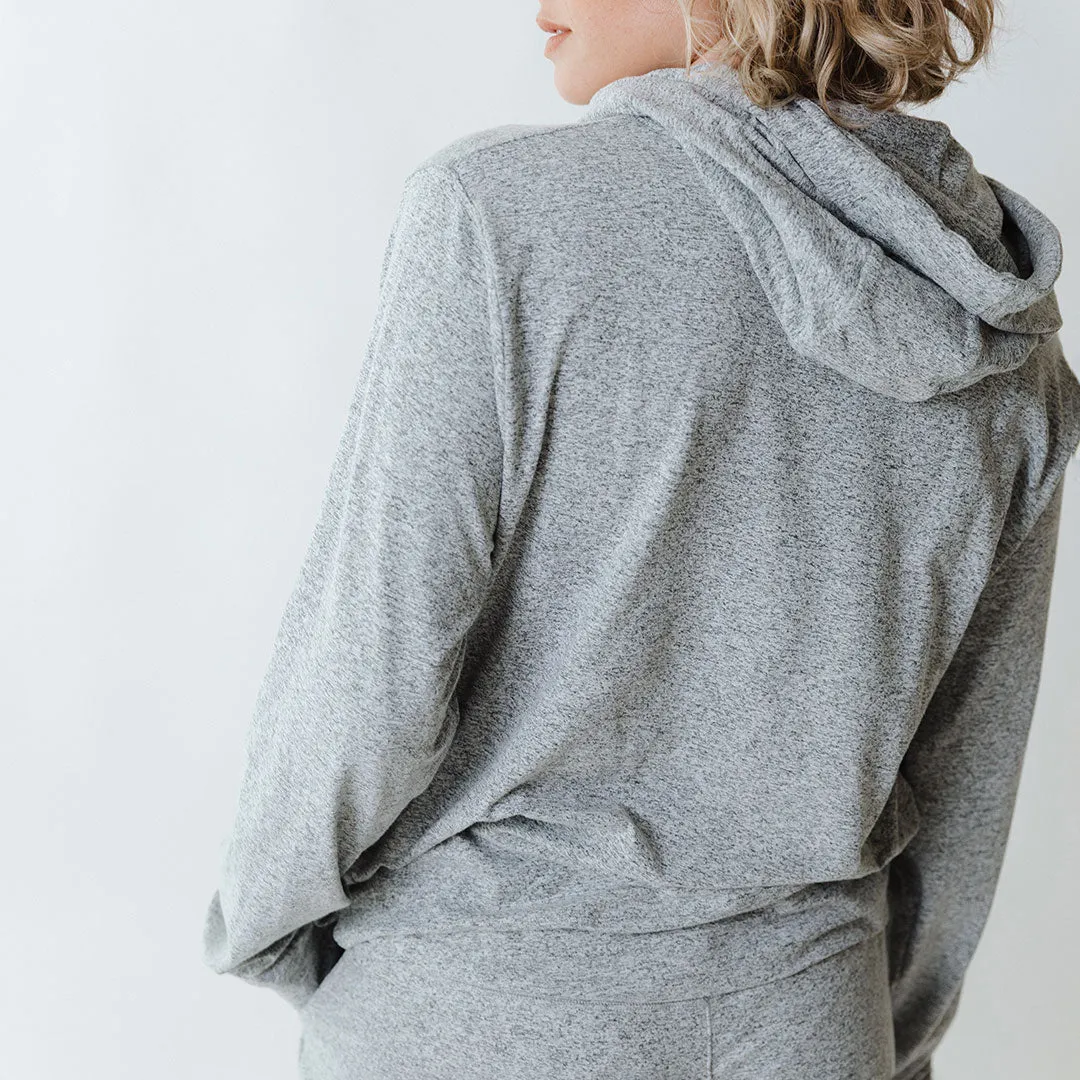 Travel Hoodie, Heather Grey street vibe