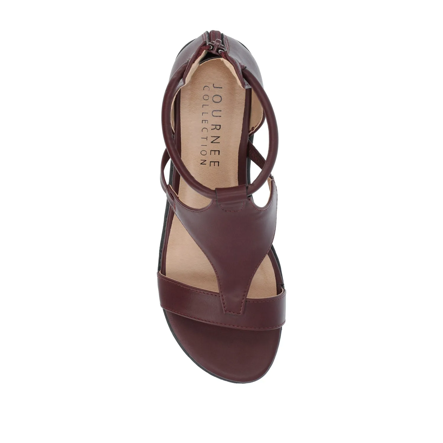 TRAYLE GLADIATOR SANDALS IN FAUX LEATHER balance wear