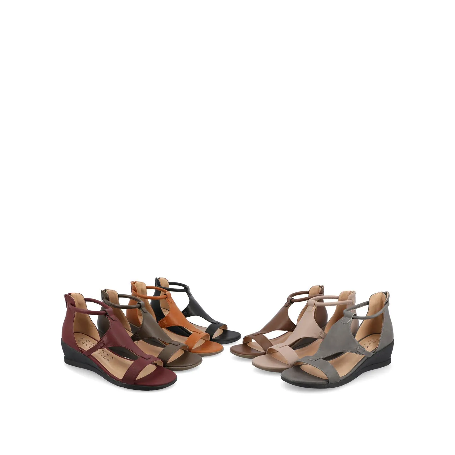 TRAYLE GLADIATOR SANDALS IN FAUX LEATHER balance wear