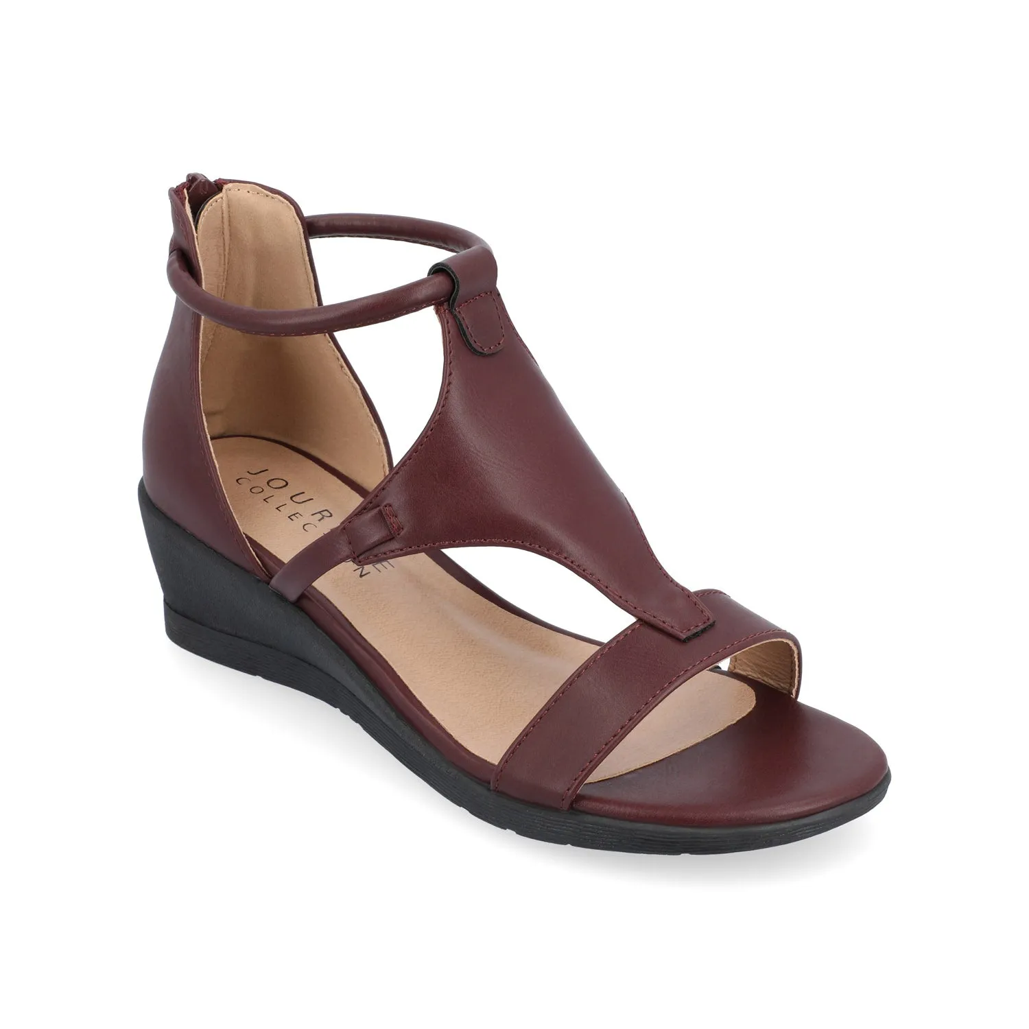 TRAYLE WEDGE GLADIATOR SANDALS IN WIDE minimal vibe