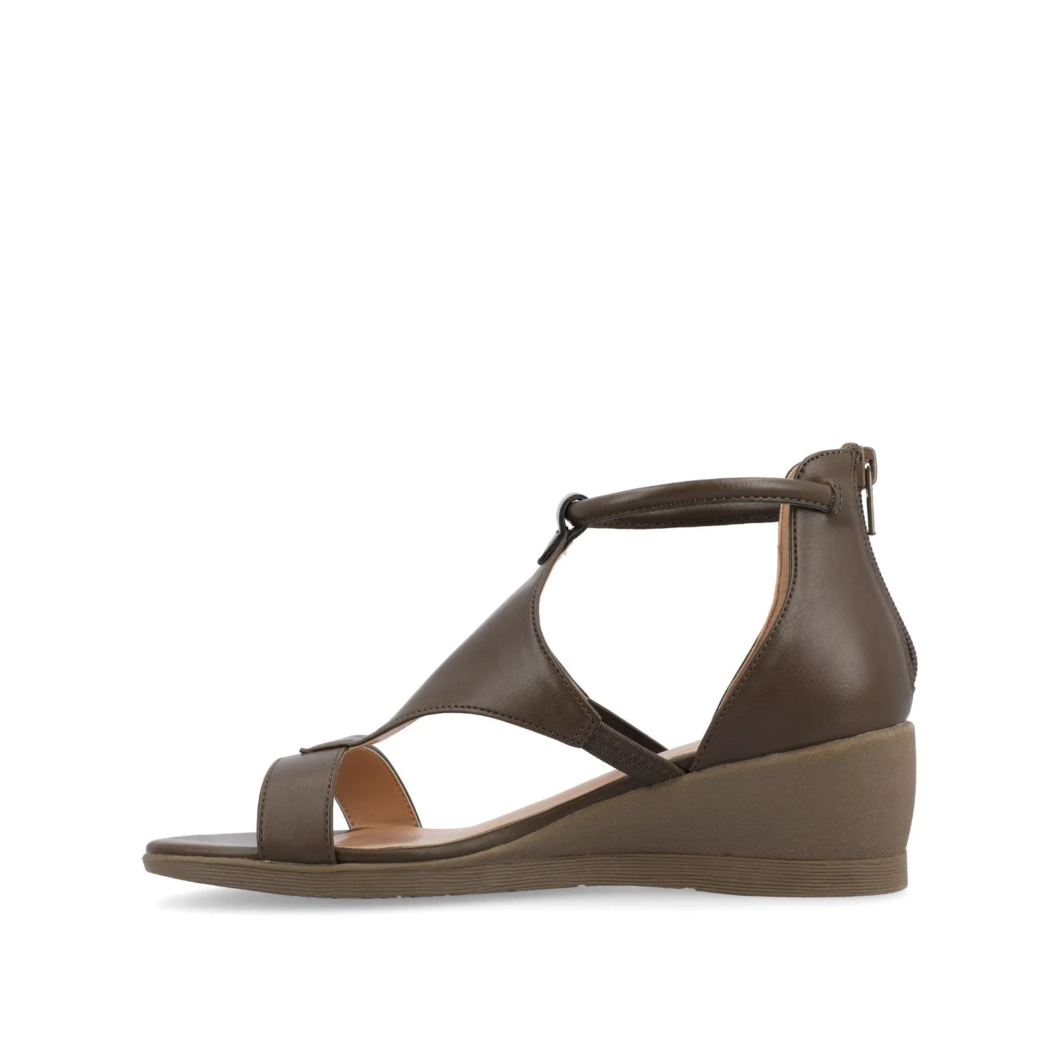 TRAYLE WEDGE GLADIATOR SANDALS IN WIDE minimal vibe