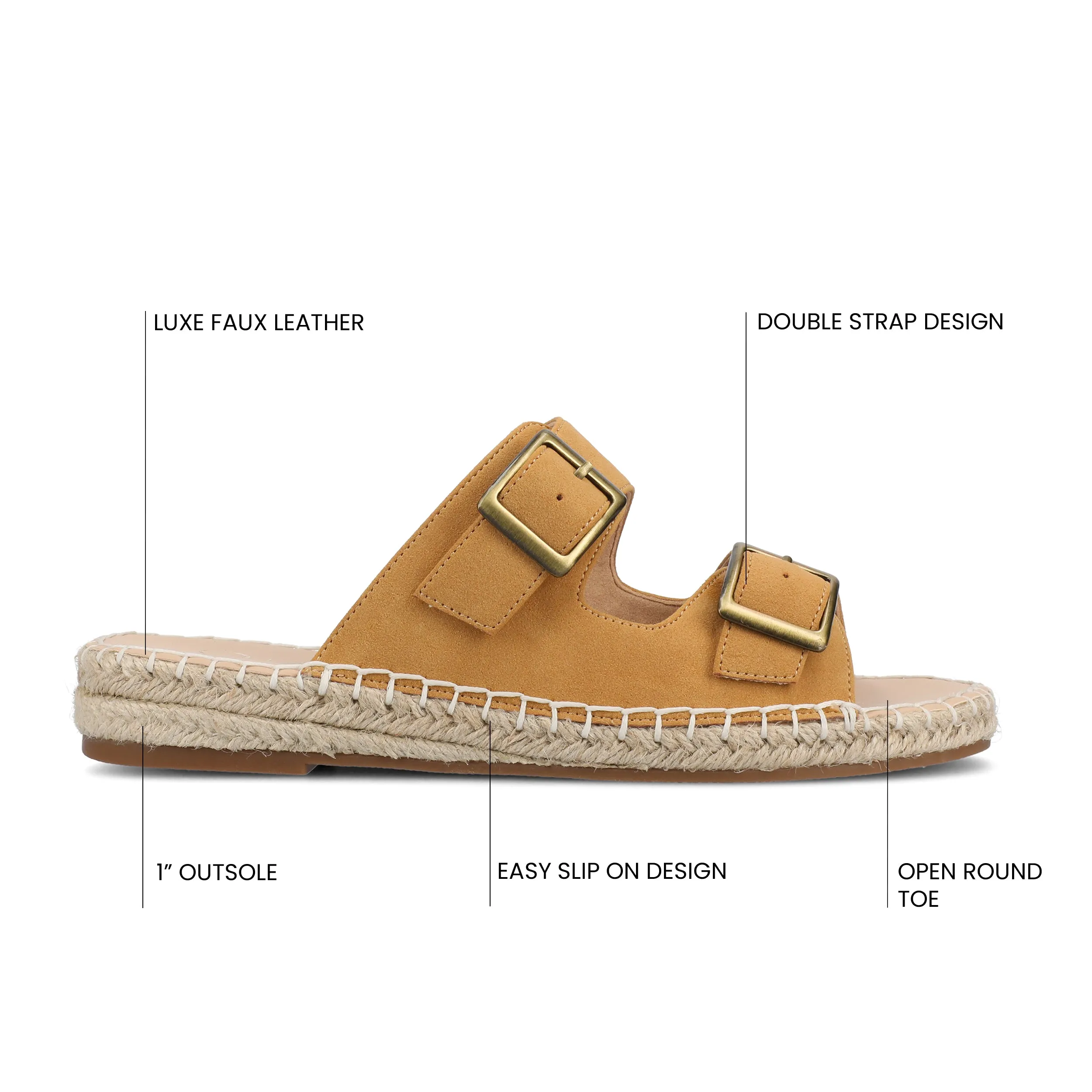 TRESAH ESPADRILLE SANDALS casual soft