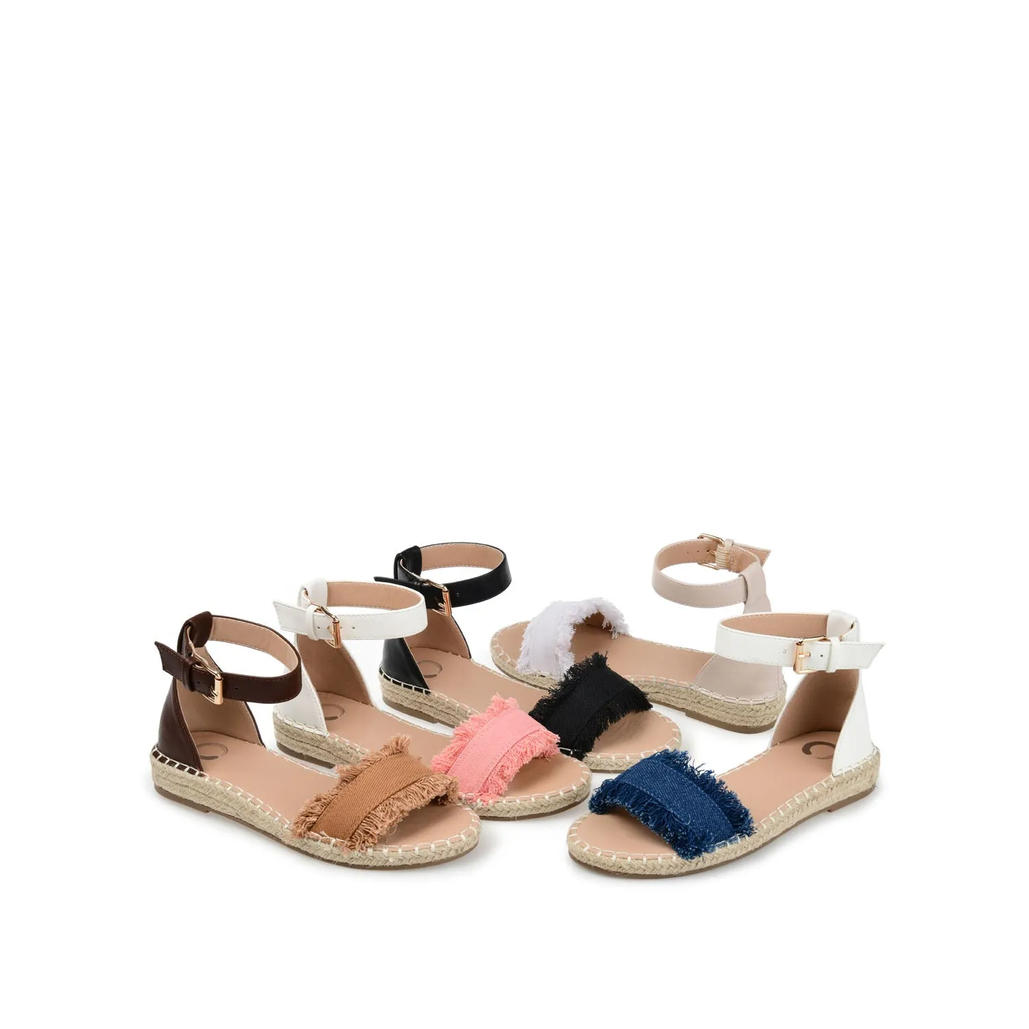TRISTEEN ESPADRILLE SANDALS IN FABRIC light sole