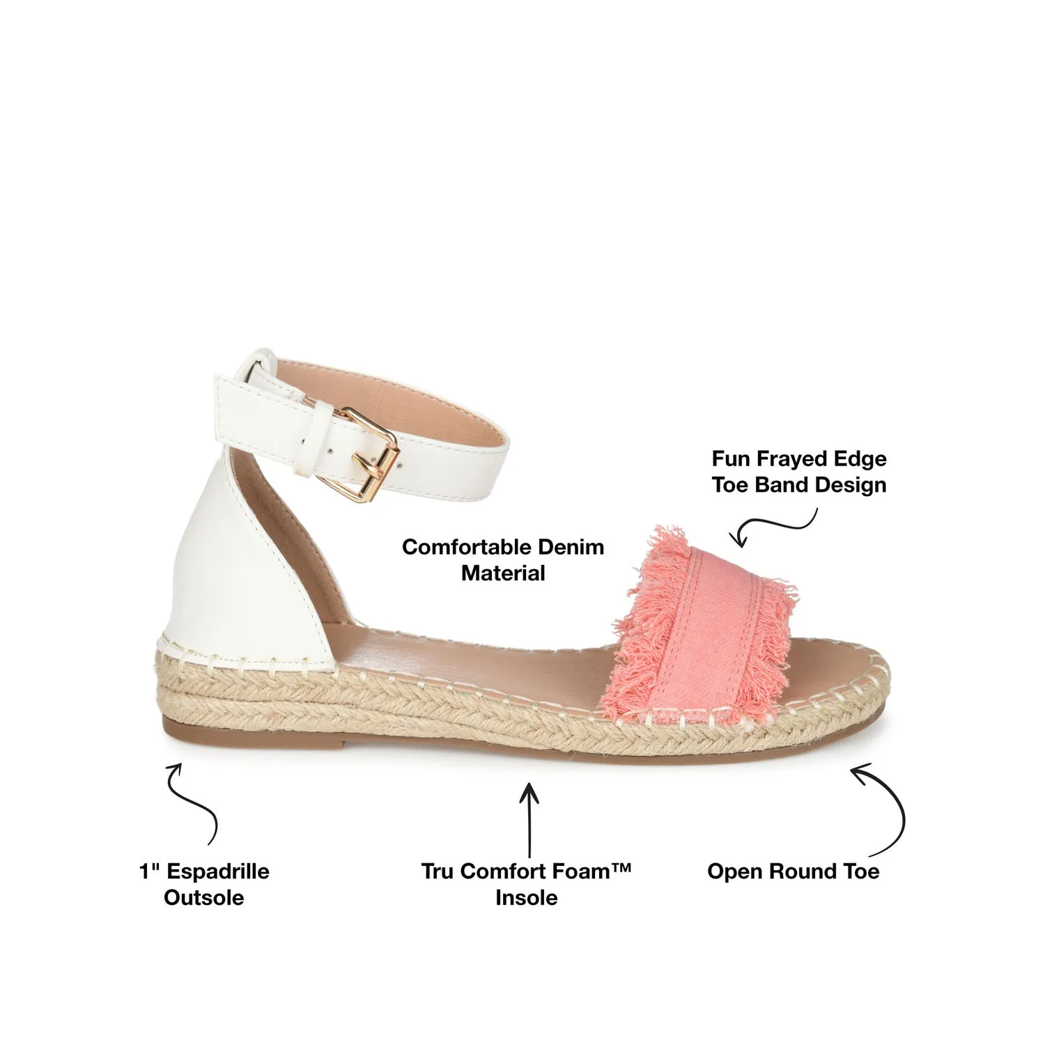 TRISTEEN ESPADRILLE SANDALS IN FABRIC light sole