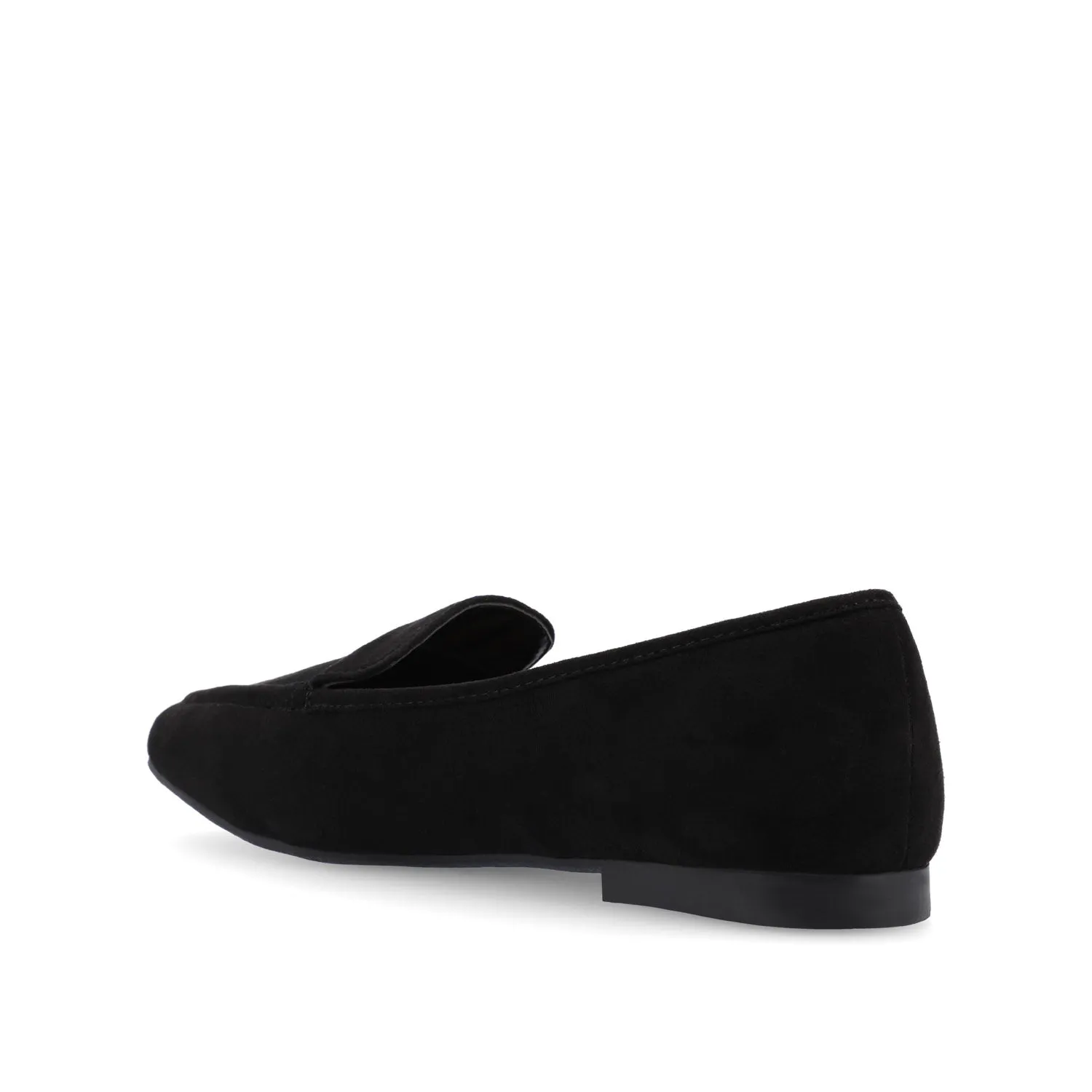 TULLIE SLIP-ON LOAFER FLATS IN FAUX SUEDE city look