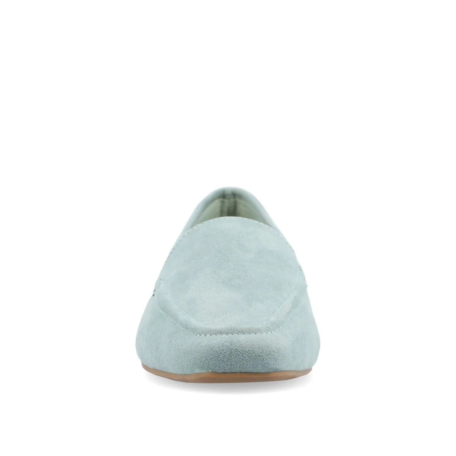 TULLIE SLIP-ON LOAFER FLATS IN FAUX SUEDE city look