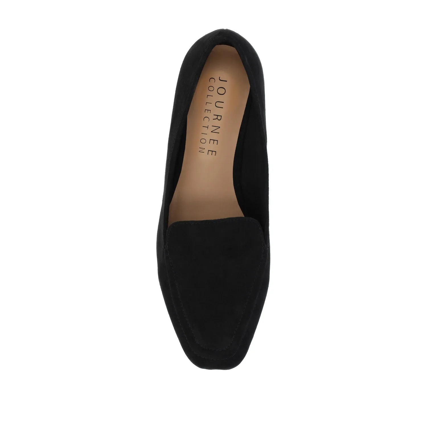 TULLIE SLIP-ON LOAFER FLATS IN FAUX SUEDE city look
