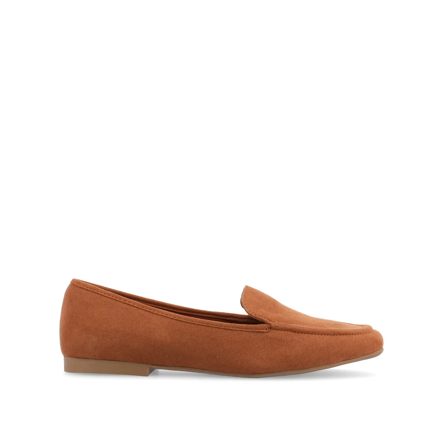 TULLIE SLIP-ON LOAFER FLATS IN FAUX SUEDE city look