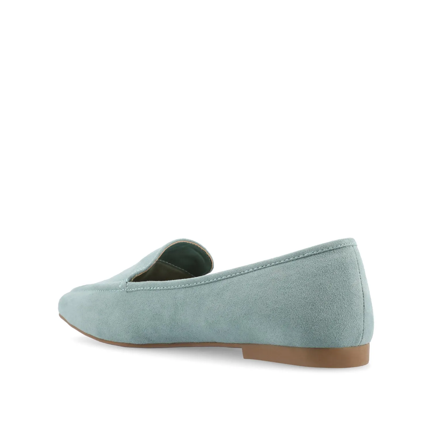 TULLIE SLIP-ON LOAFER FLATS IN FAUX SUEDE city look