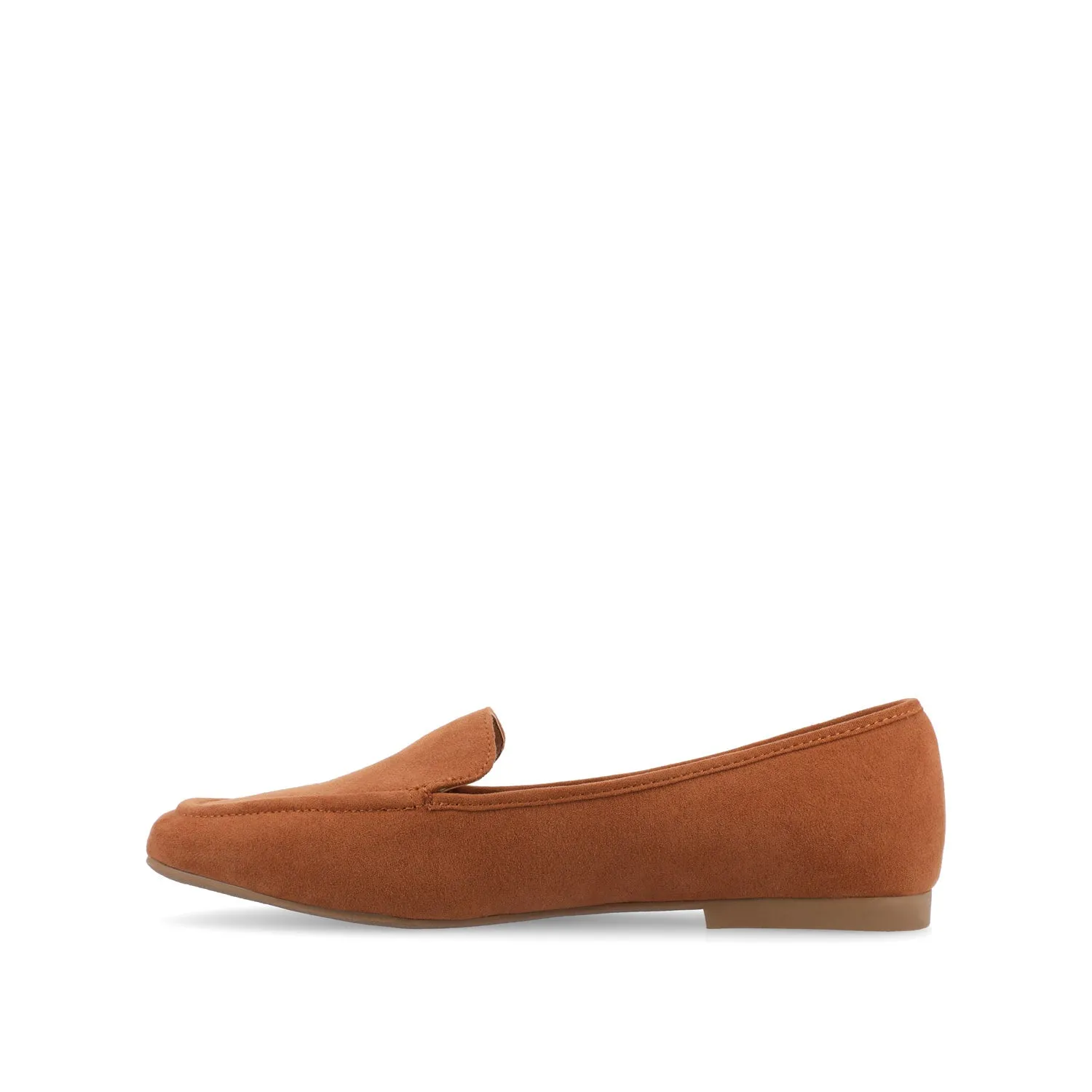 TULLIE SLIP-ON LOAFER FLATS IN FAUX SUEDE city look