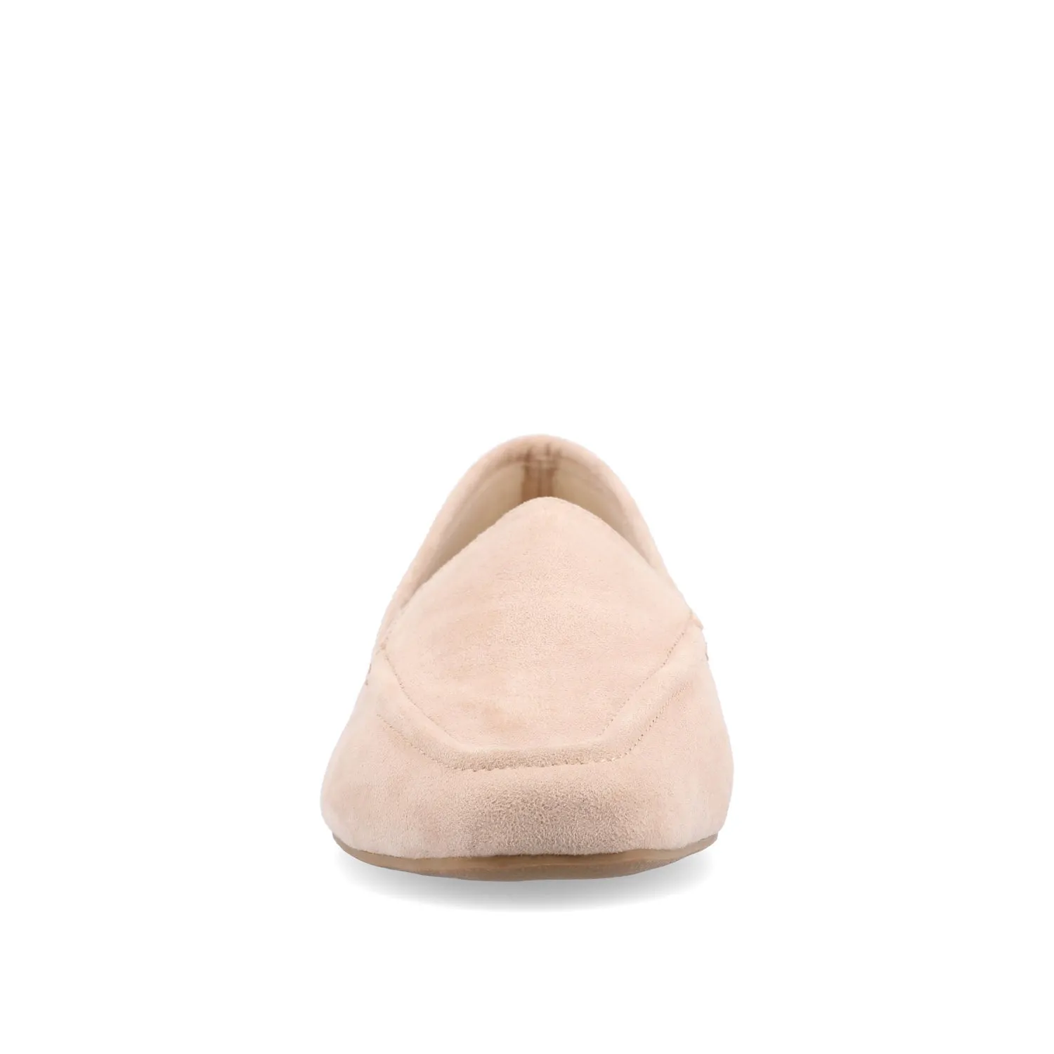 TULLIE SLIP-ON LOAFER FLATS IN FAUX SUEDE city look