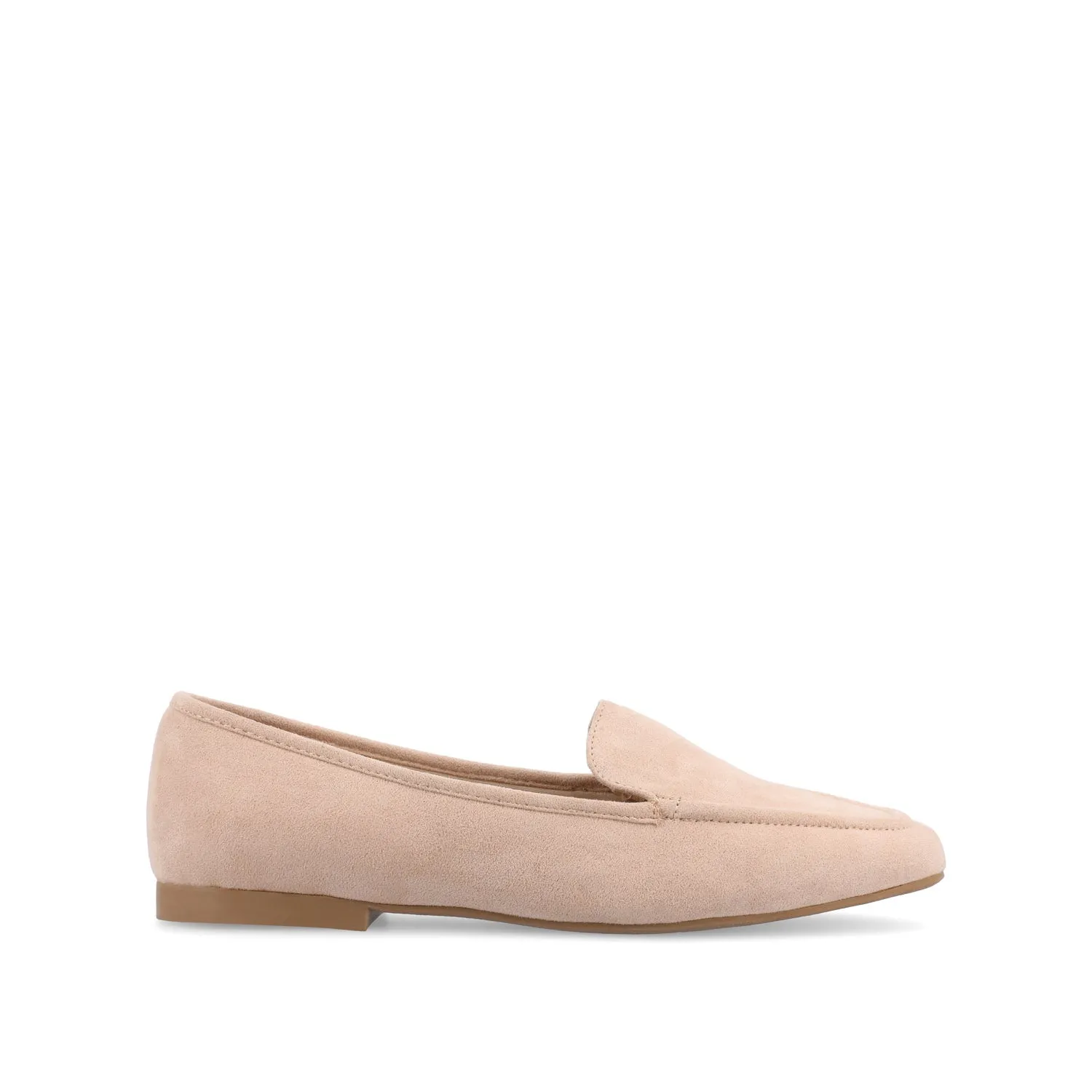 TULLIE SLIP-ON LOAFER FLATS IN FAUX SUEDE city look