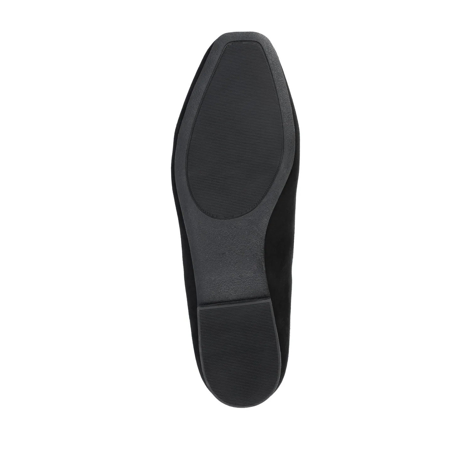 TULLIE SLIP-ON LOAFER FLATS IN FAUX SUEDE city look