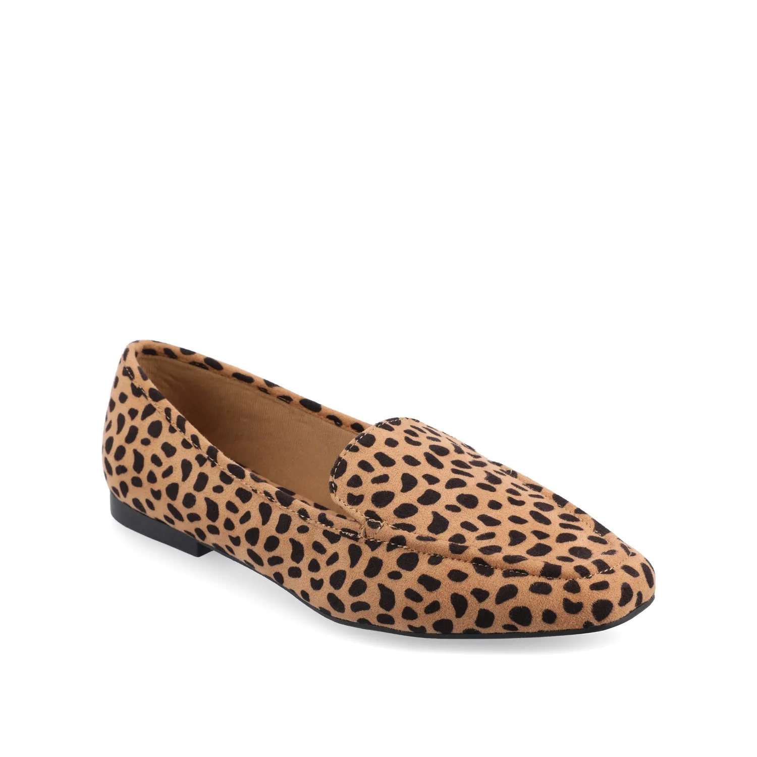 TULLIE SLIP-ON LOAFER FLATS IN FAUX SUEDE city look