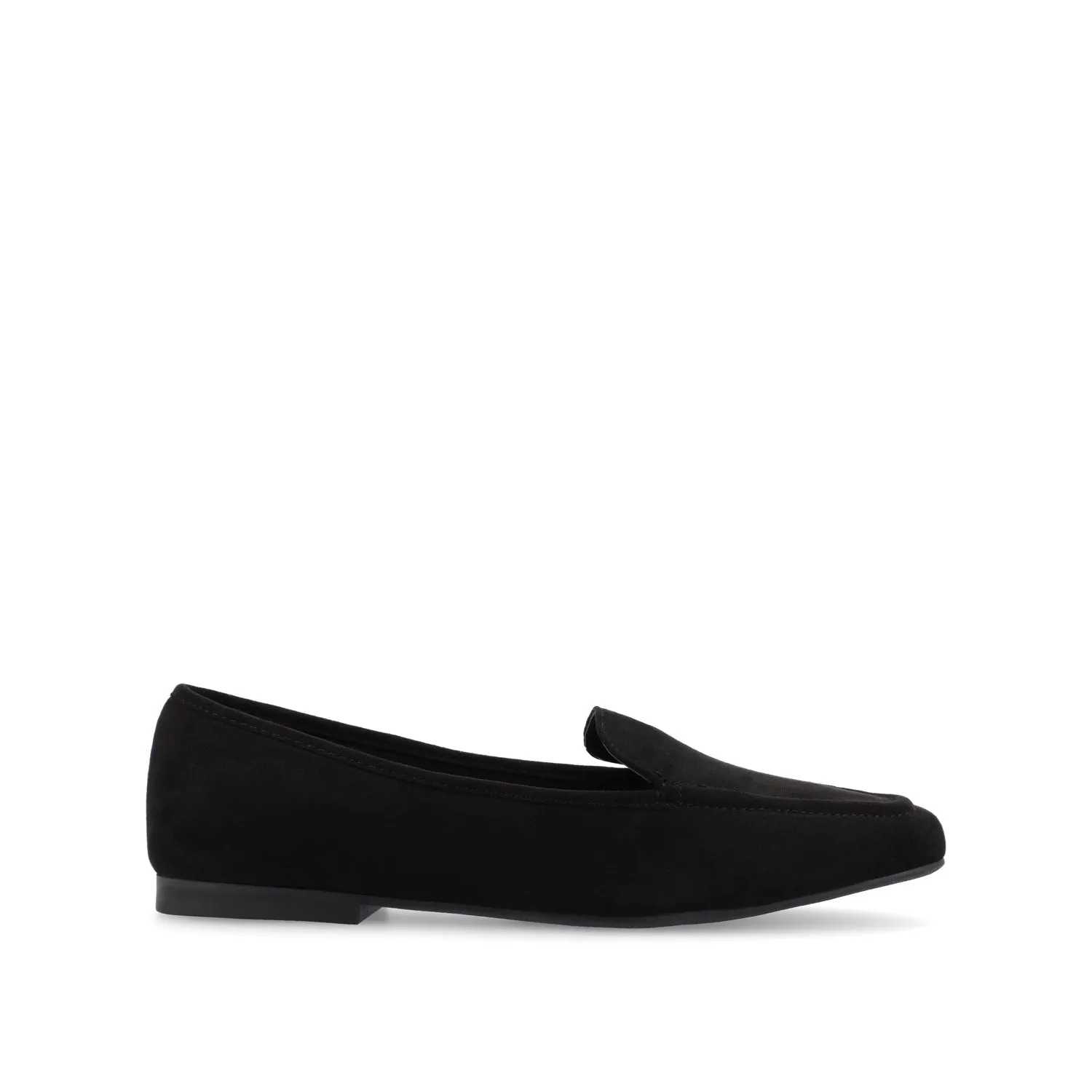 TULLIE SLIP-ON LOAFER FLATS IN FAUX SUEDE city look