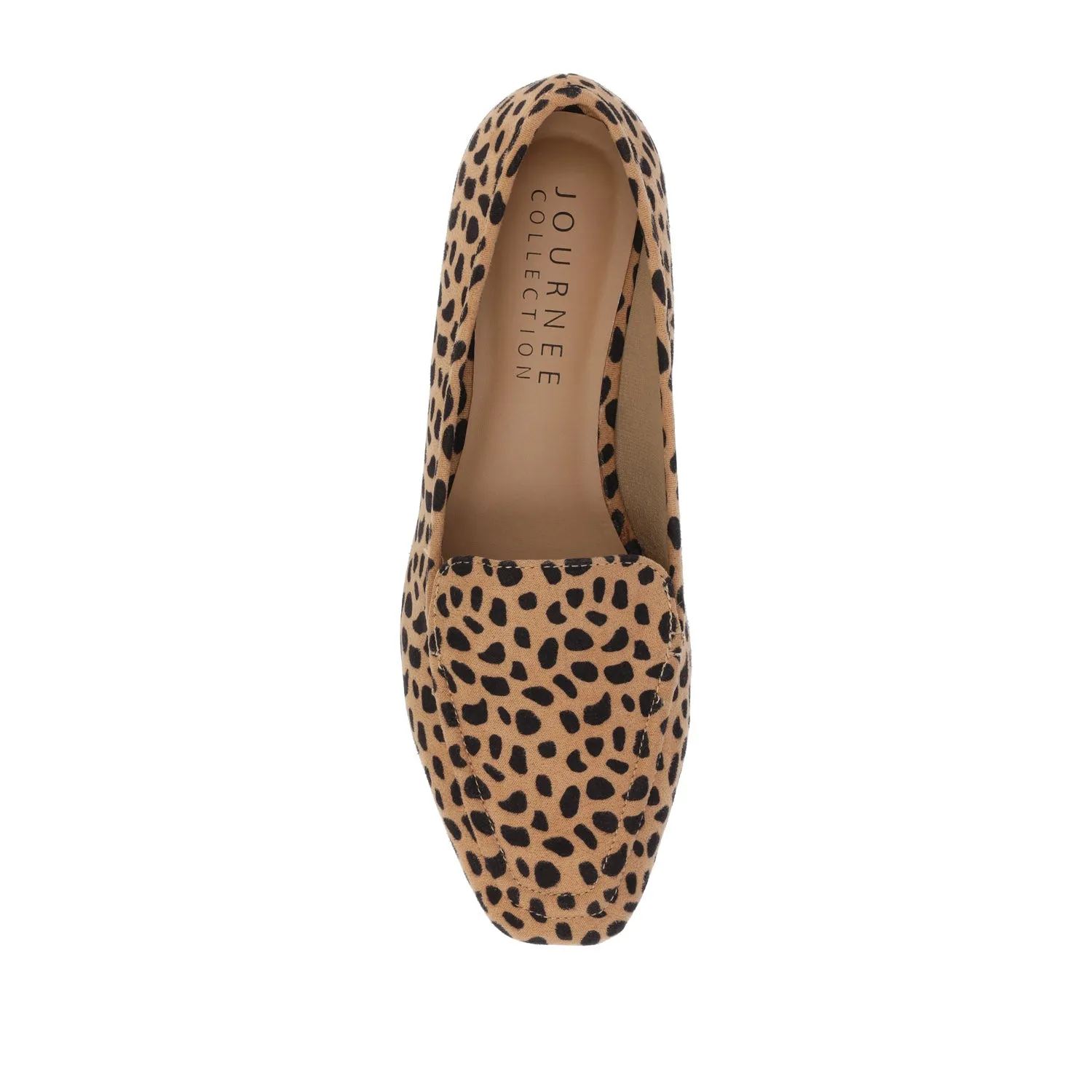 TULLIE SLIP-ON LOAFER FLATS IN FAUX SUEDE city look