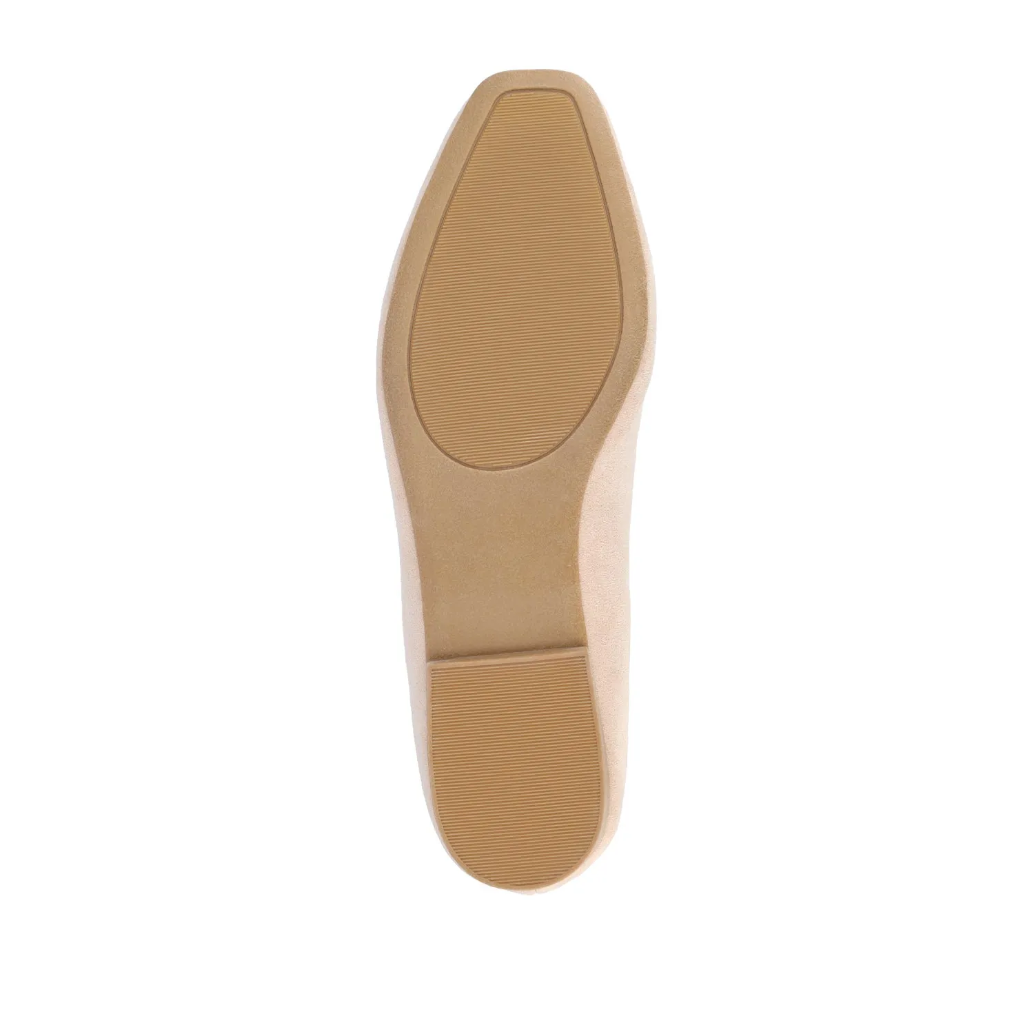TULLIE SLIP-ON LOAFER FLATS IN FAUX SUEDE city look