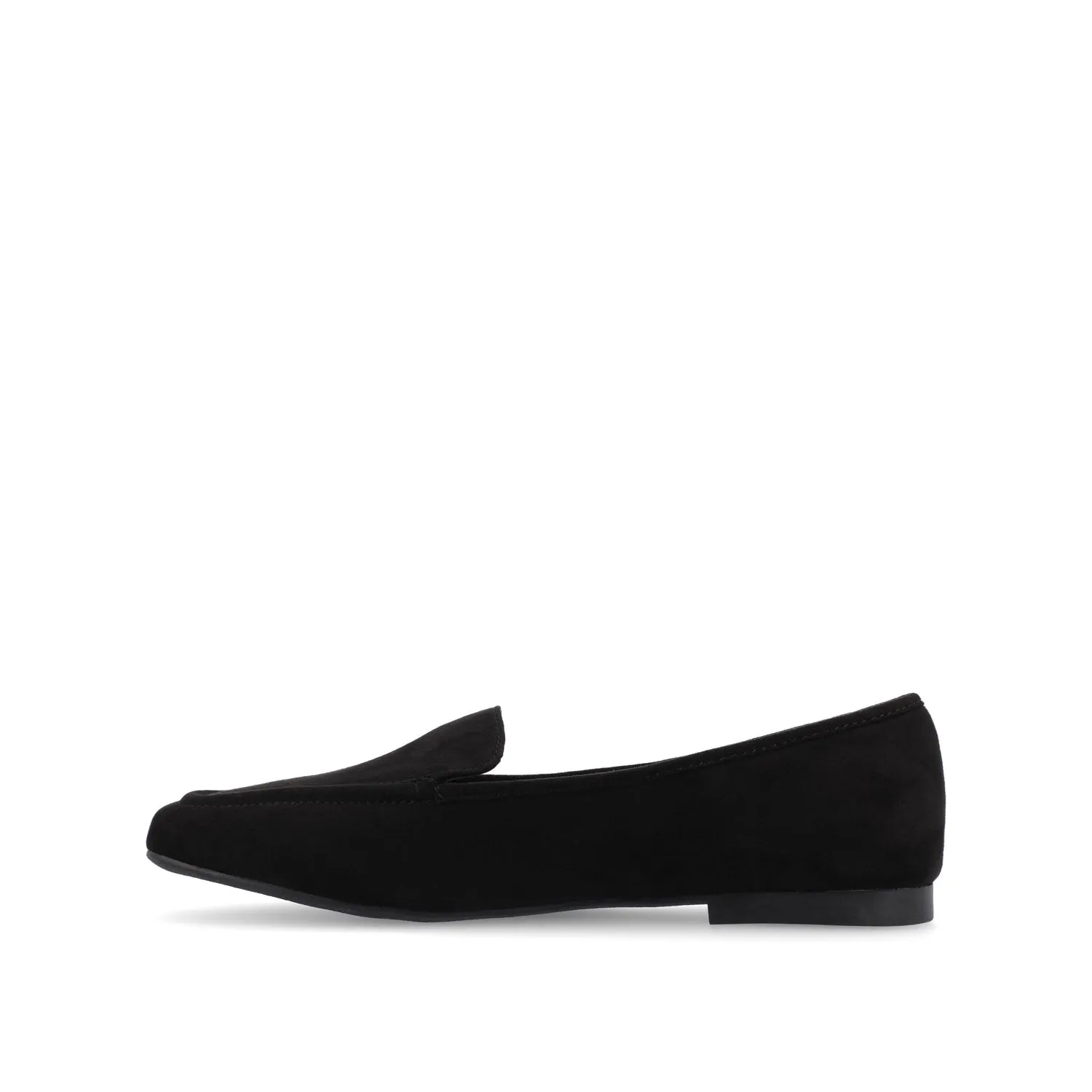 TULLIE SLIP-ON LOAFER FLATS IN FAUX SUEDE city look