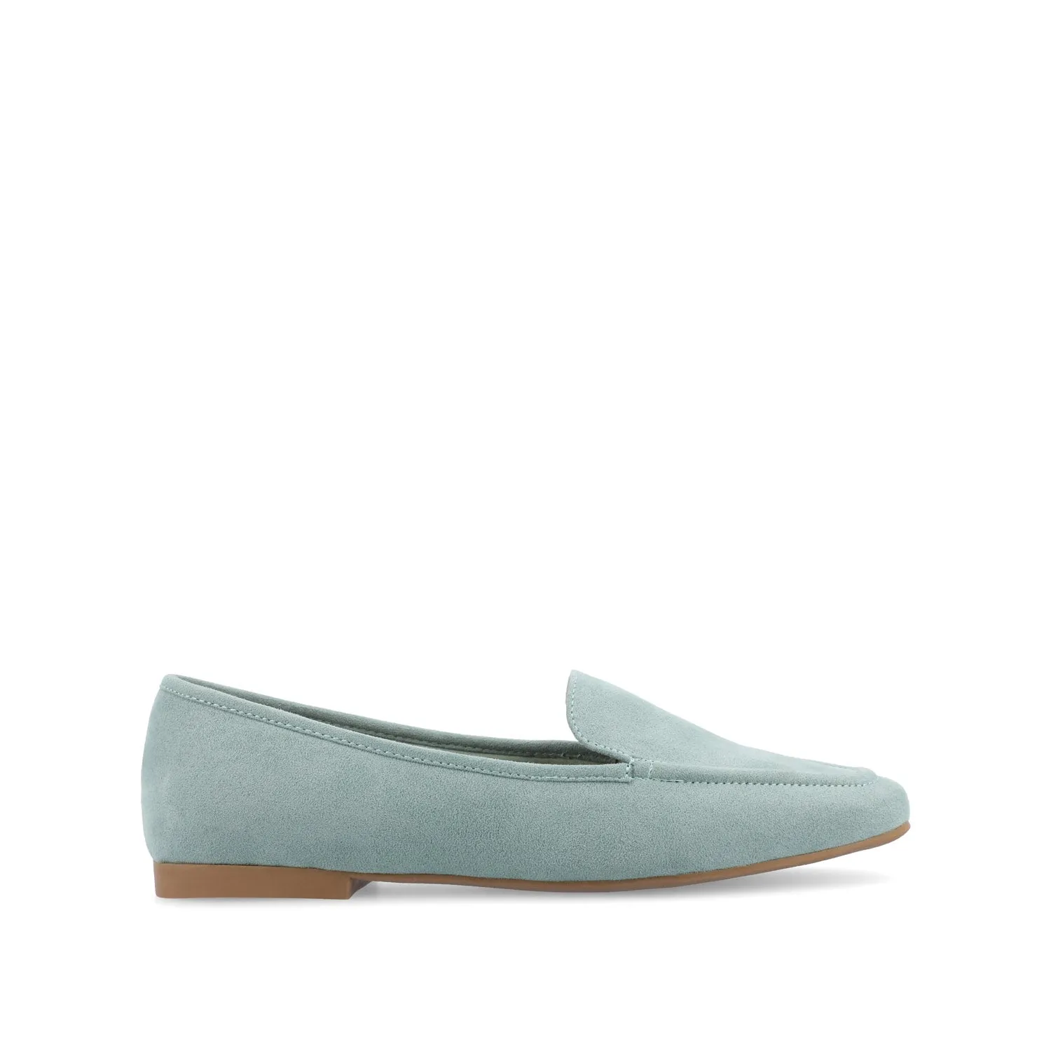 TULLIE SLIP-ON LOAFER FLATS IN FAUX SUEDE city look