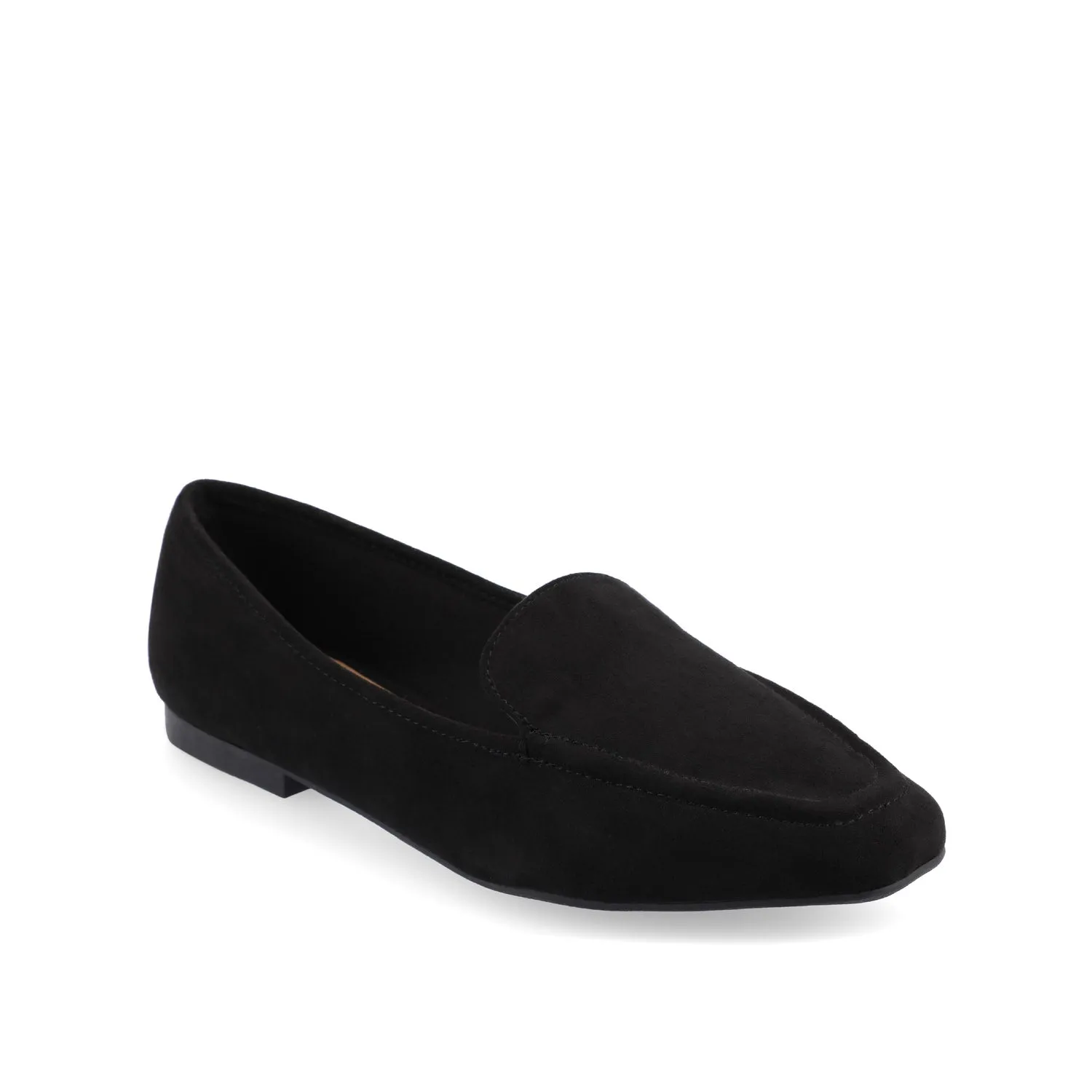 TULLIE SLIP-ON LOAFER FLATS IN FAUX SUEDE city look