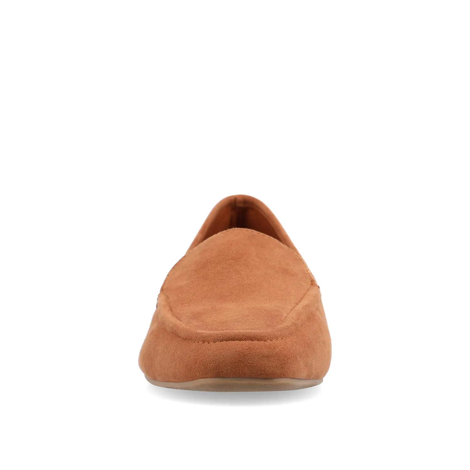 TULLIE SLIP-ON LOAFER FLATS IN FAUX SUEDE city look