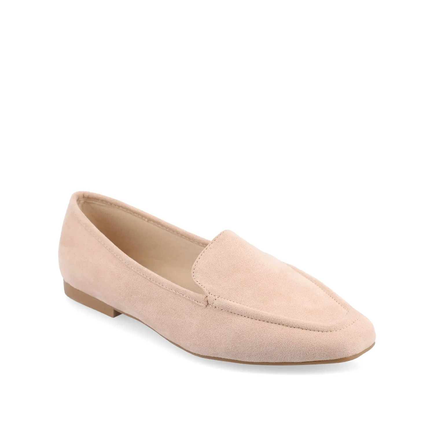 TULLIE SLIP-ON LOAFER FLATS IN FAUX SUEDE city look