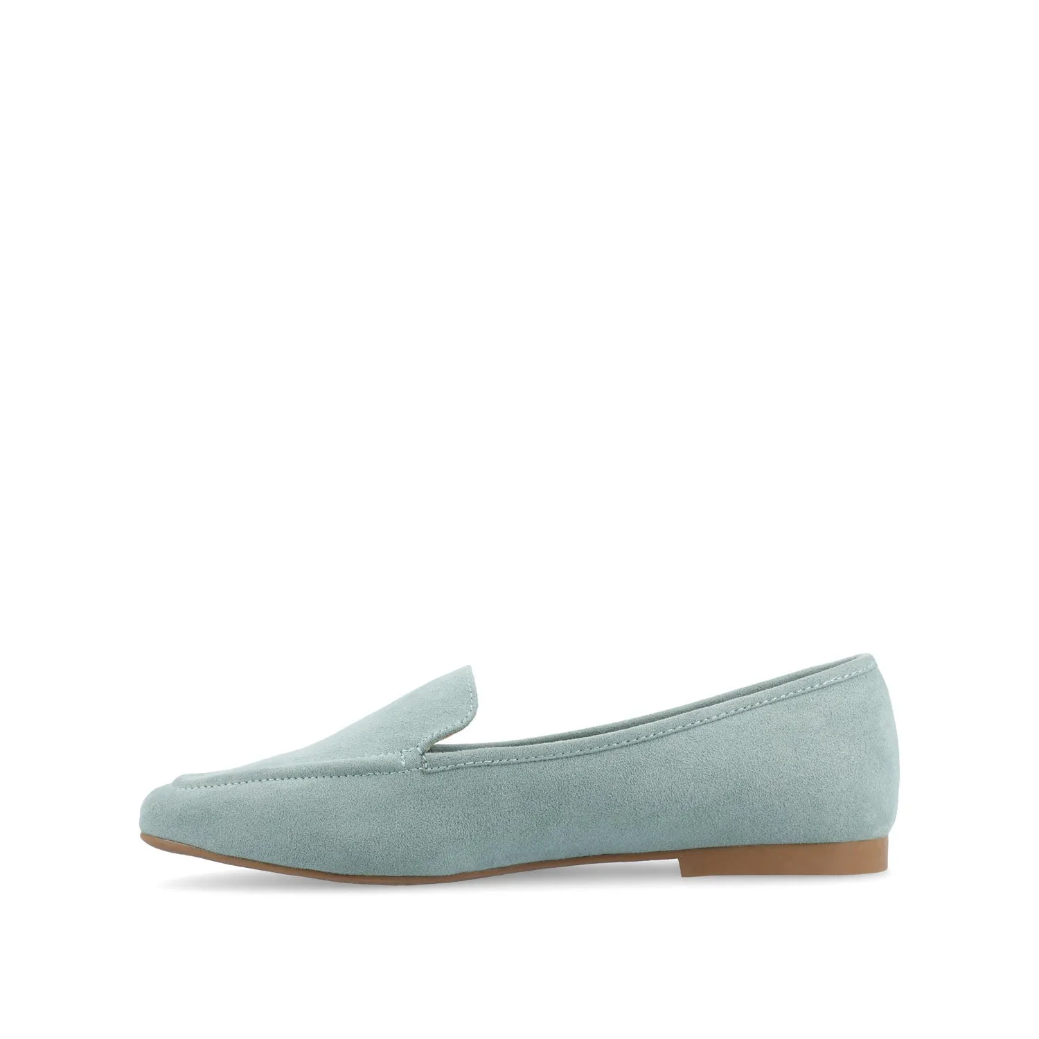 TULLIE SLIP-ON LOAFER FLATS IN FAUX SUEDE city look