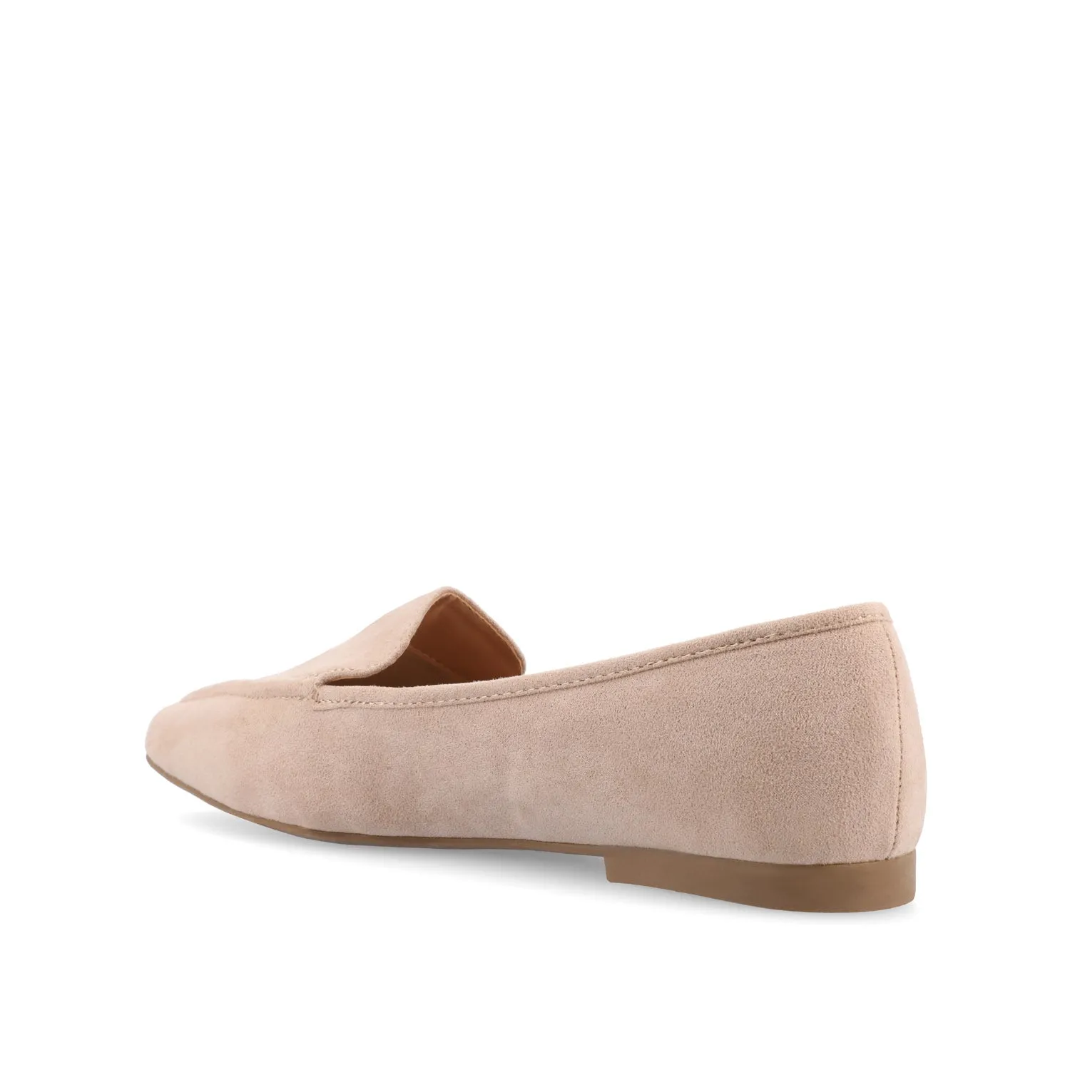 TULLIE SLIP-ON LOAFER FLATS IN FAUX SUEDE city look