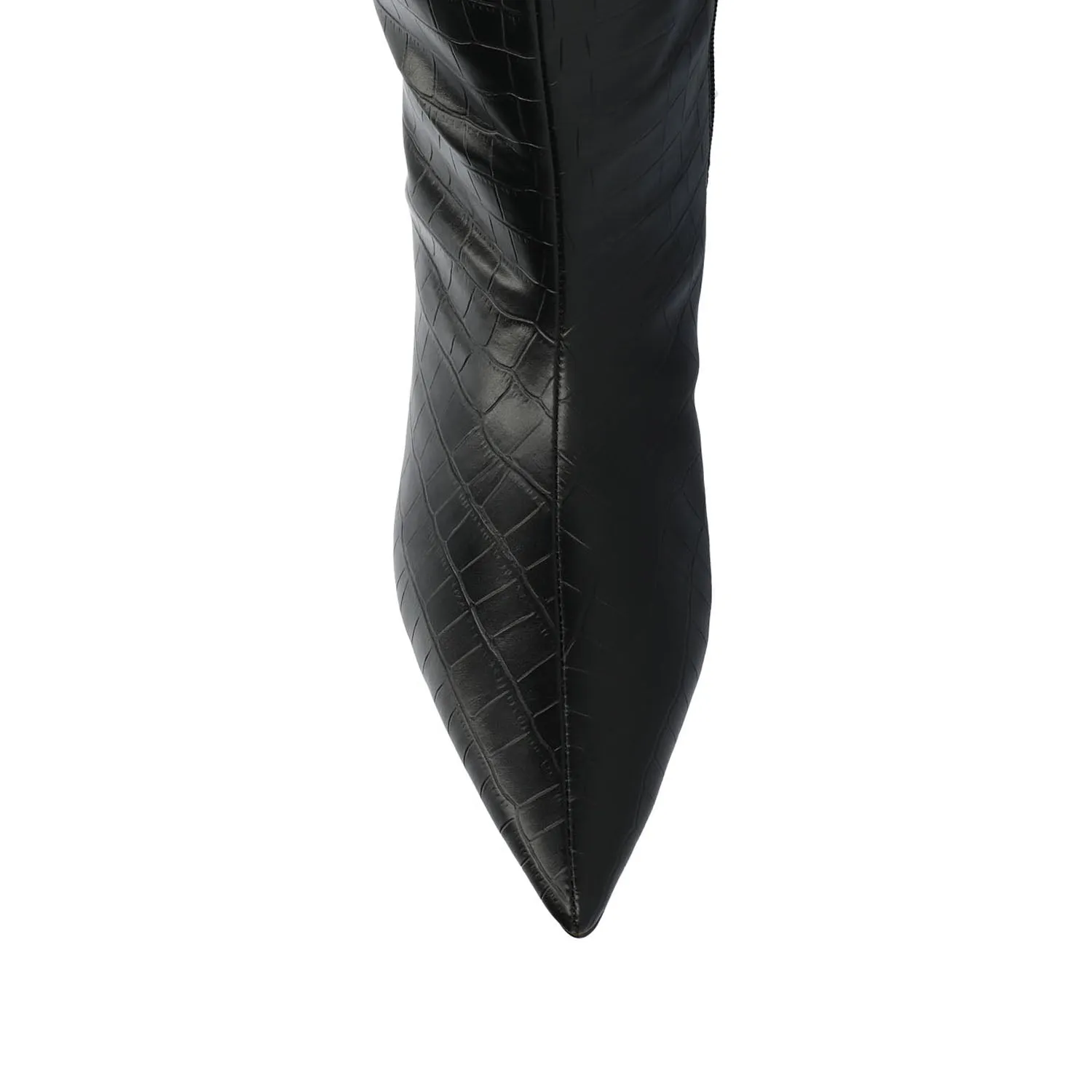 TULLIP KNEE HIGH BOOTS IN FAUX LEATHER forest vibe