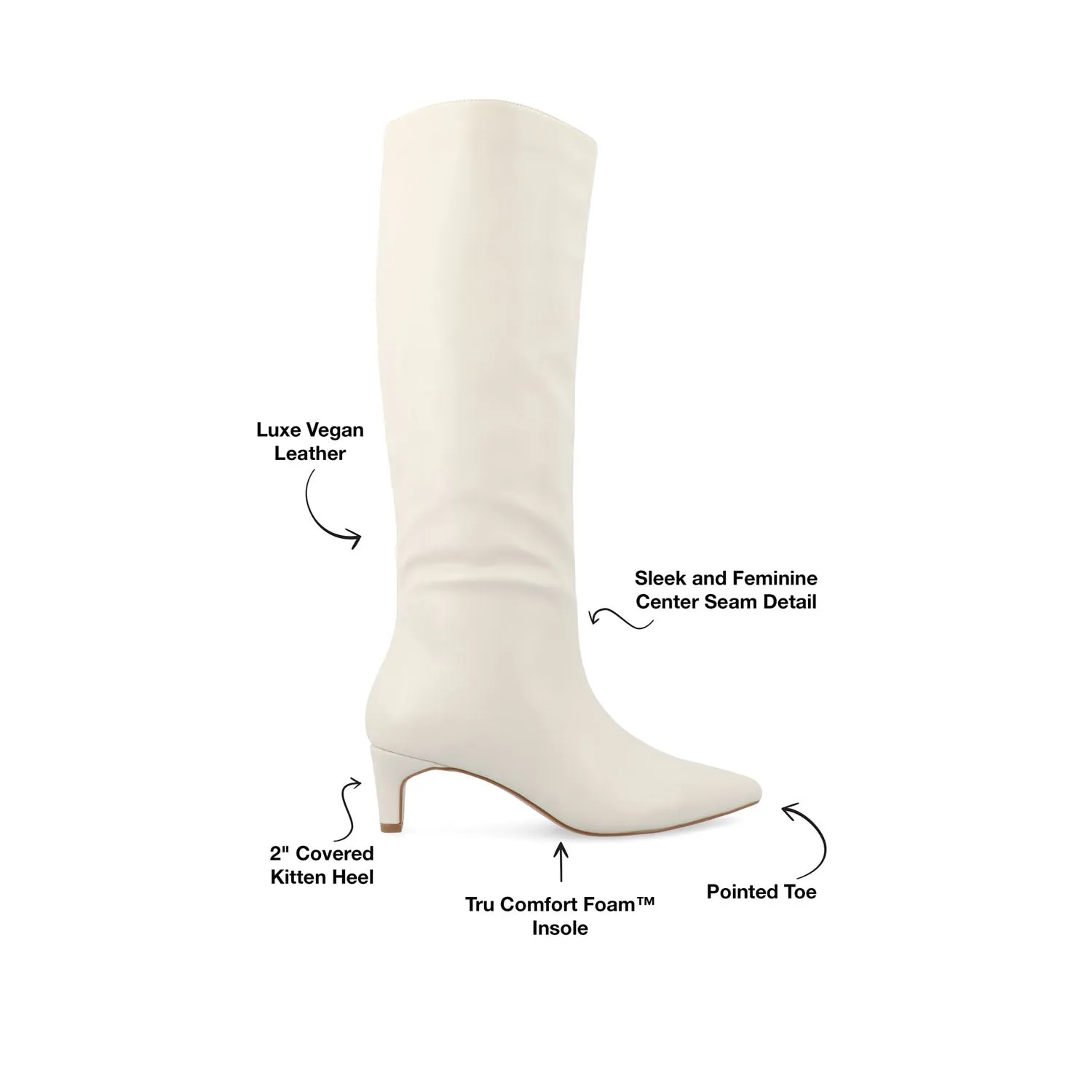 TULLIP KNEE HIGH BOOTS IN FAUX LEATHER forest vibe
